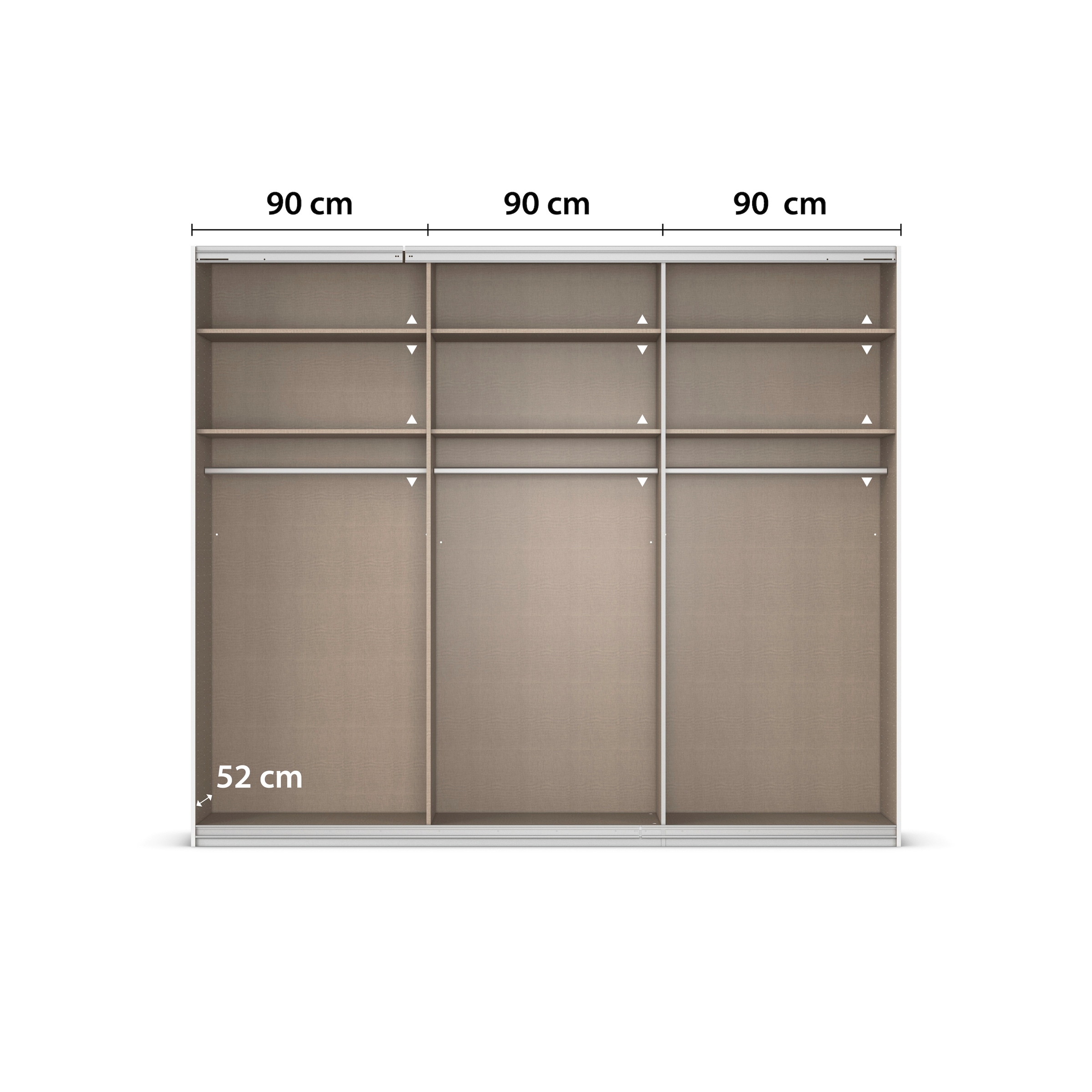 rauch Kleiderschrank »Schwebetürenschrank OTTO´s Choice Garderobe Schrank TOP ANGEBOT Avola«, (in 3 verschiedenen Ausstattungen BASIC/CLASSIC/PREMIUM inkl. Spiegel), mit eleganten Zierleisten in Chrom, Schwarz oder Weiß MADE IN GERMANY