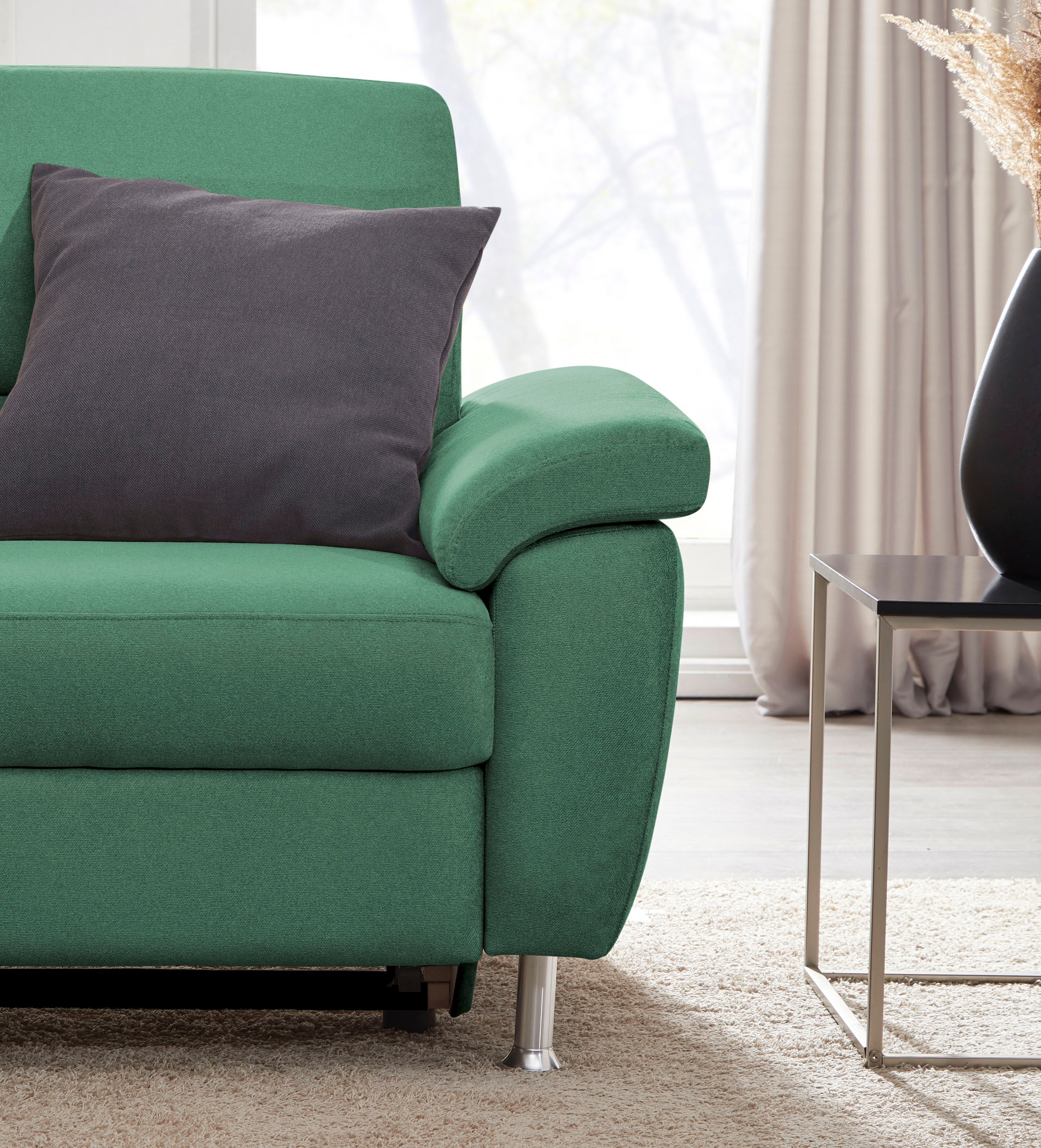 CALIZZA INTERIORS Ecksofa »Onyx L-Form«, Recamiere links oder rechts, wahlweise mit Bettfunktion, Breite 270 cm