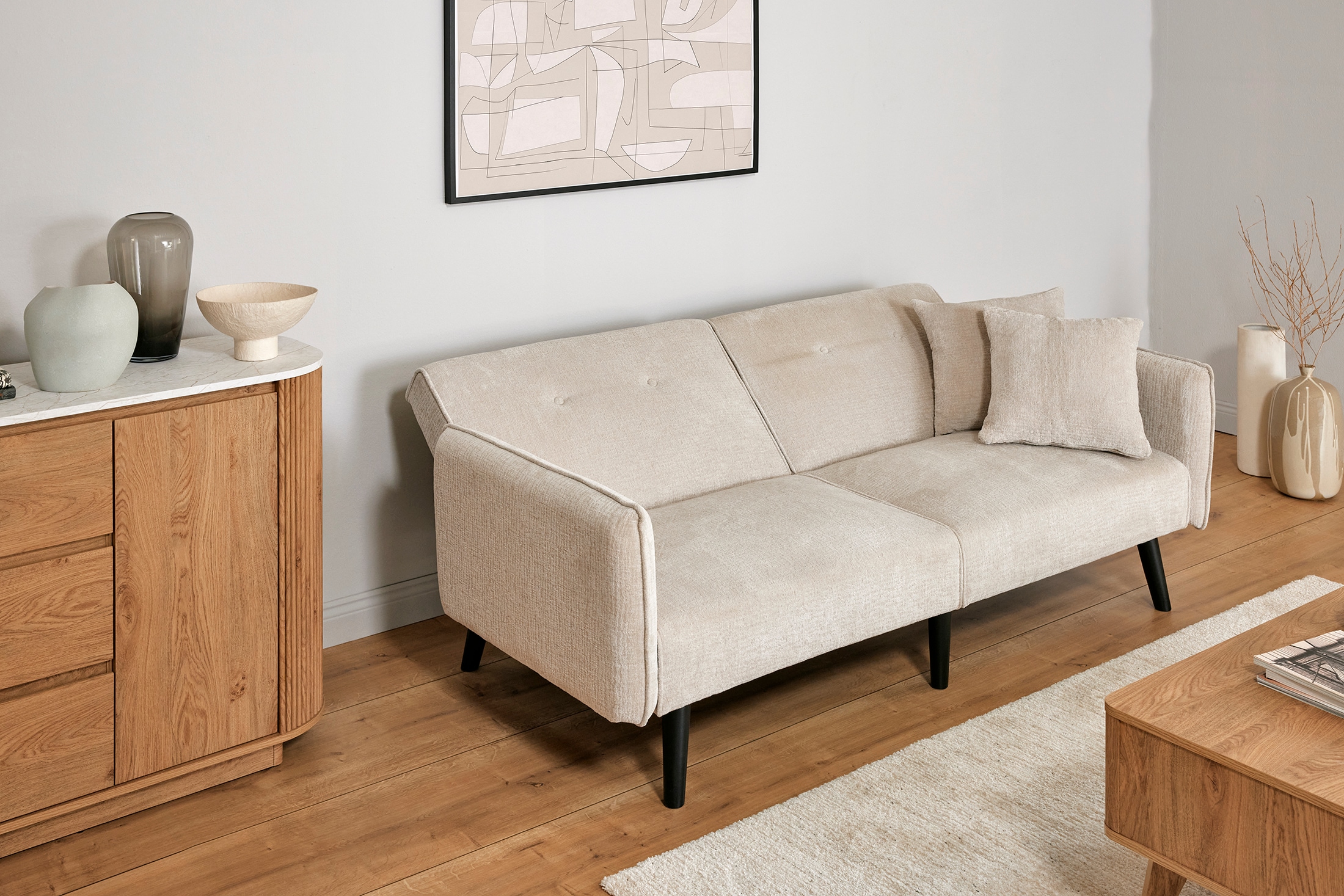 Jahnke Schlafsofa »CHILLAX DOT« mit Relax-und Schlaffunktion, inkl. Kissen, Breite 191 cm