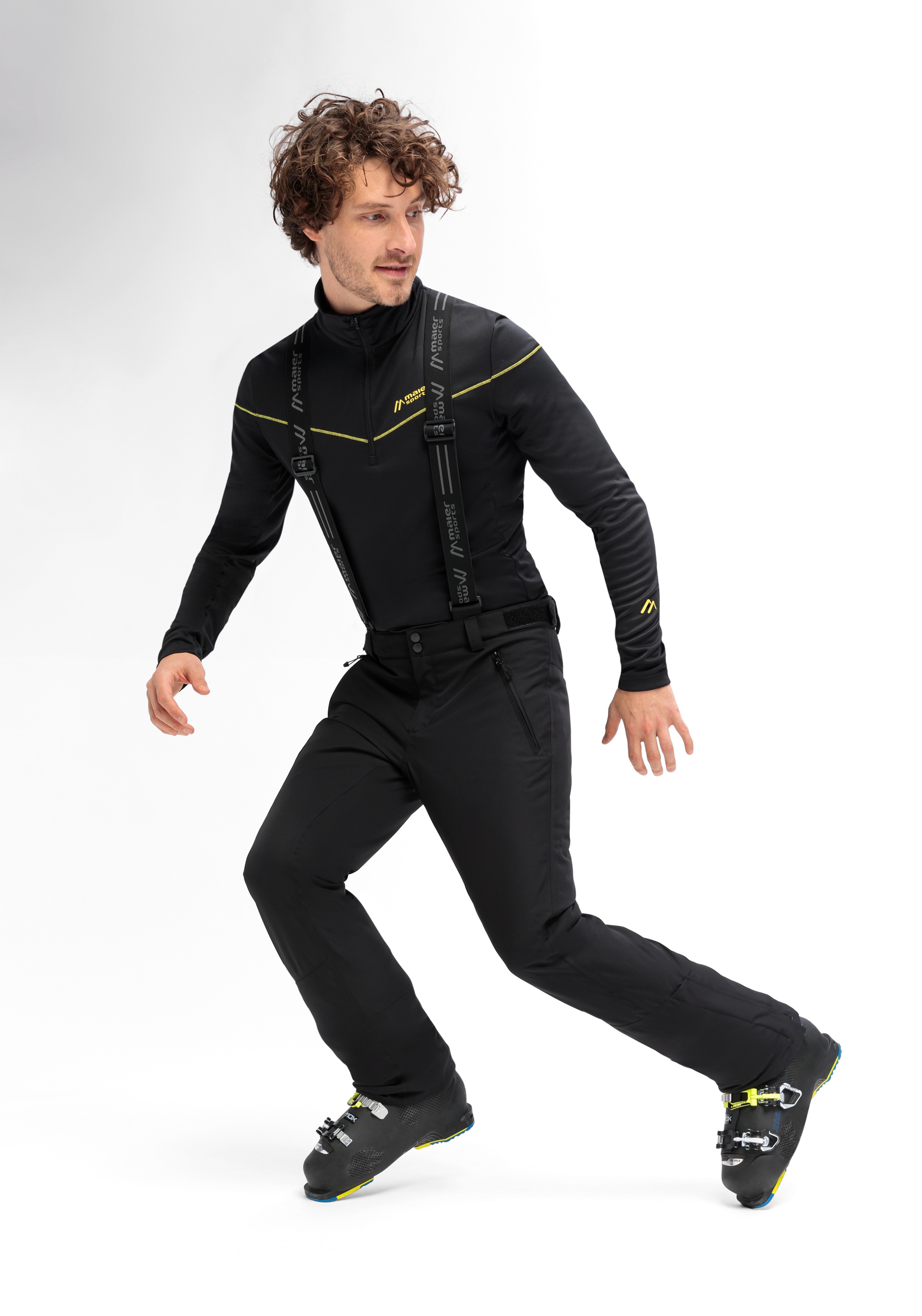 Maier Sports Skihose »Anton slim 2.0«, Herren Schneehose mit Hosenträgern, wind/wasserdicht, Slim Fit