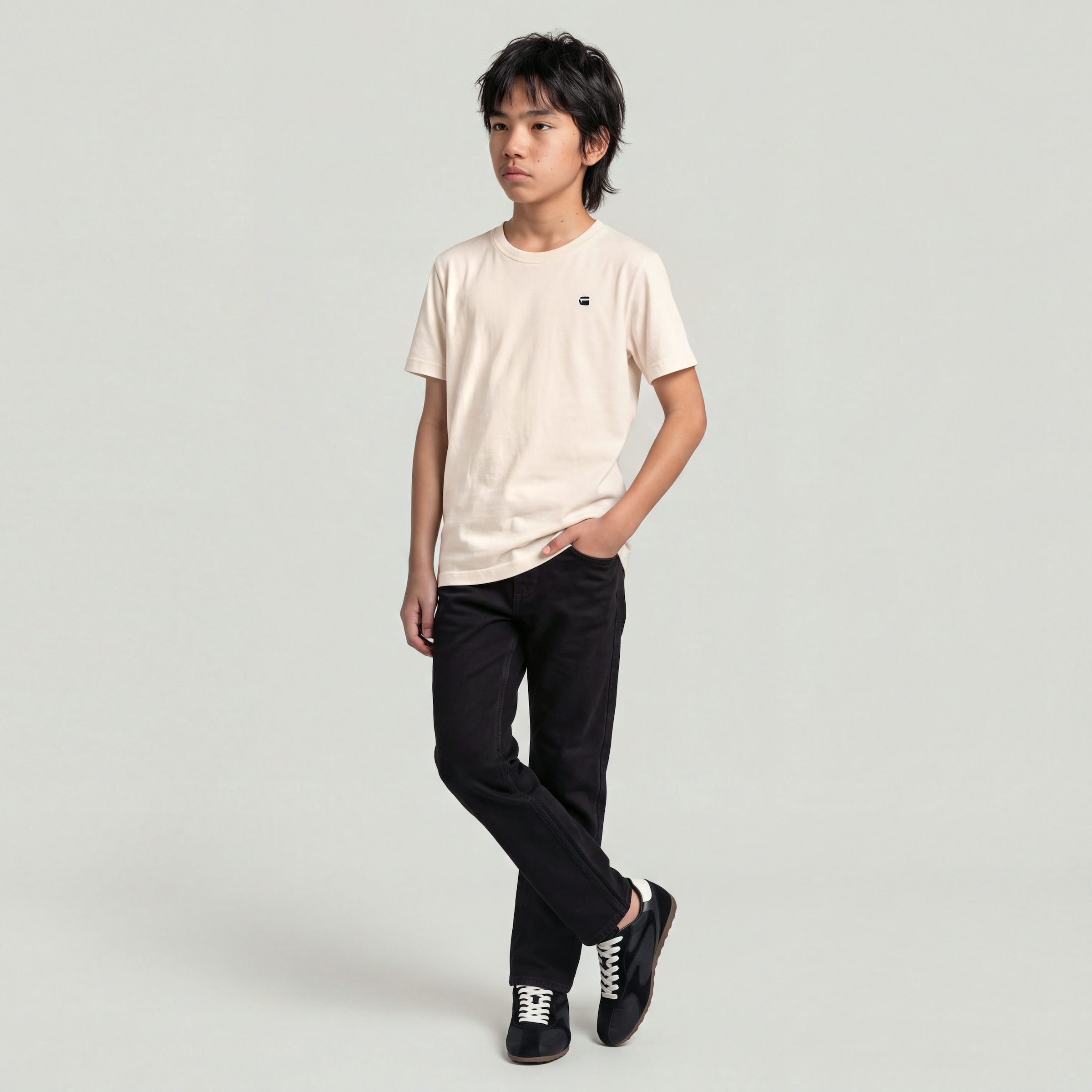 G-STAR T-Shirt »KIDS, BASE R T SS« aus Baumwolljersey, Logodetail