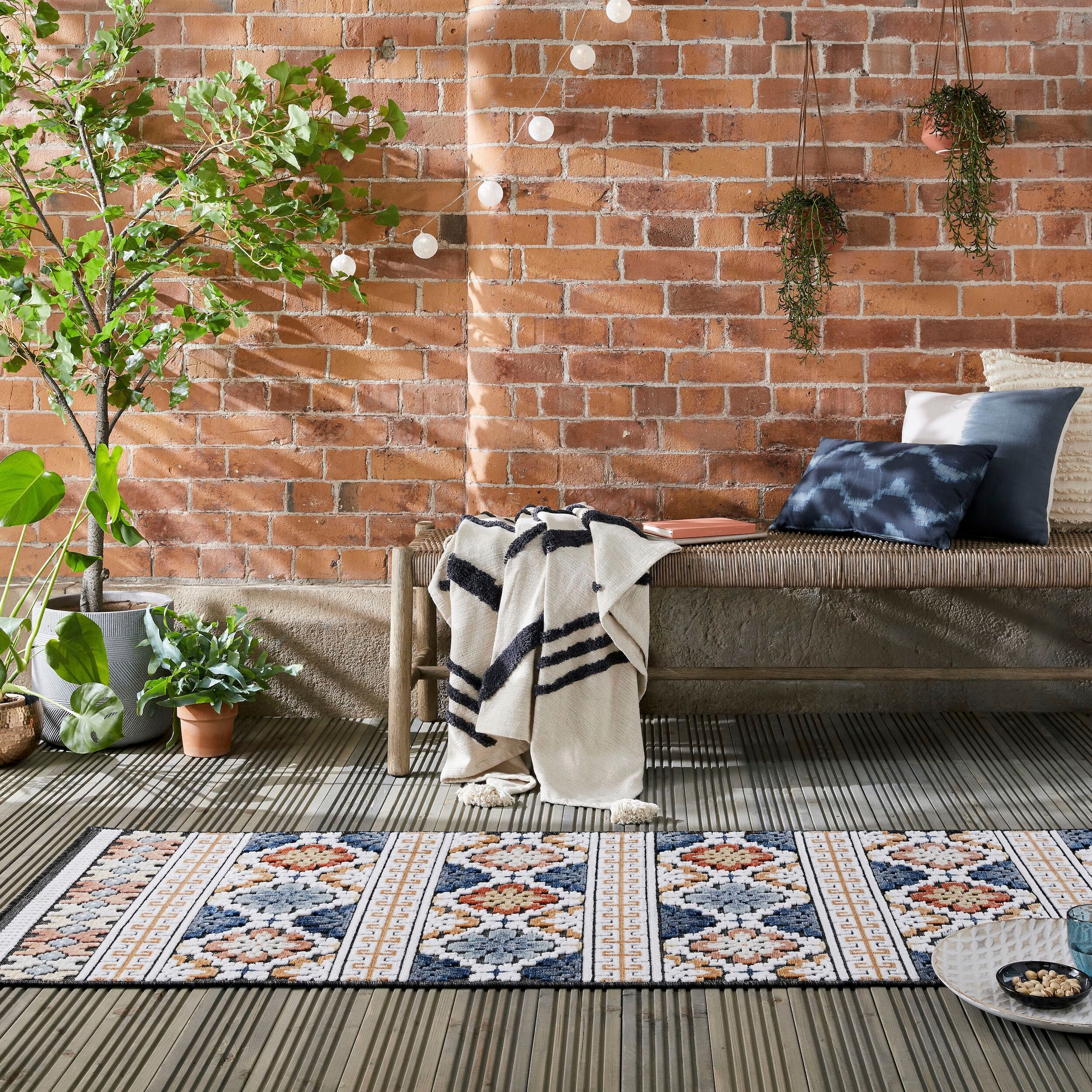 FLAIR RUGS Teppich »Aster«, rechteckig, 2 mm Höhe, Outdoor geeignet, Hoch-T günstig online kaufen