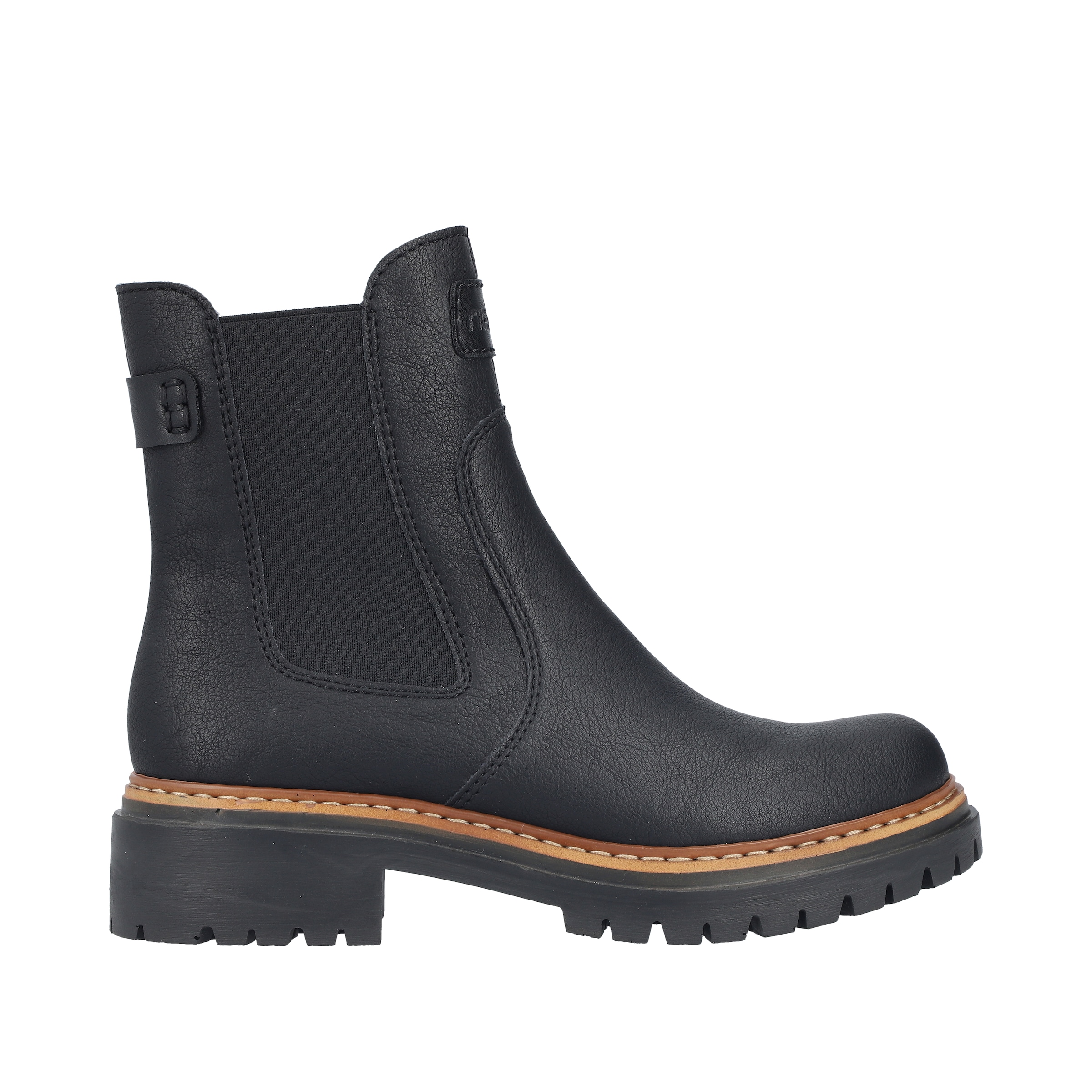 Rieker Chelseaboots  Stiefelette, Boots, markanter Laufsohle, Stretch außen, schmale Form
