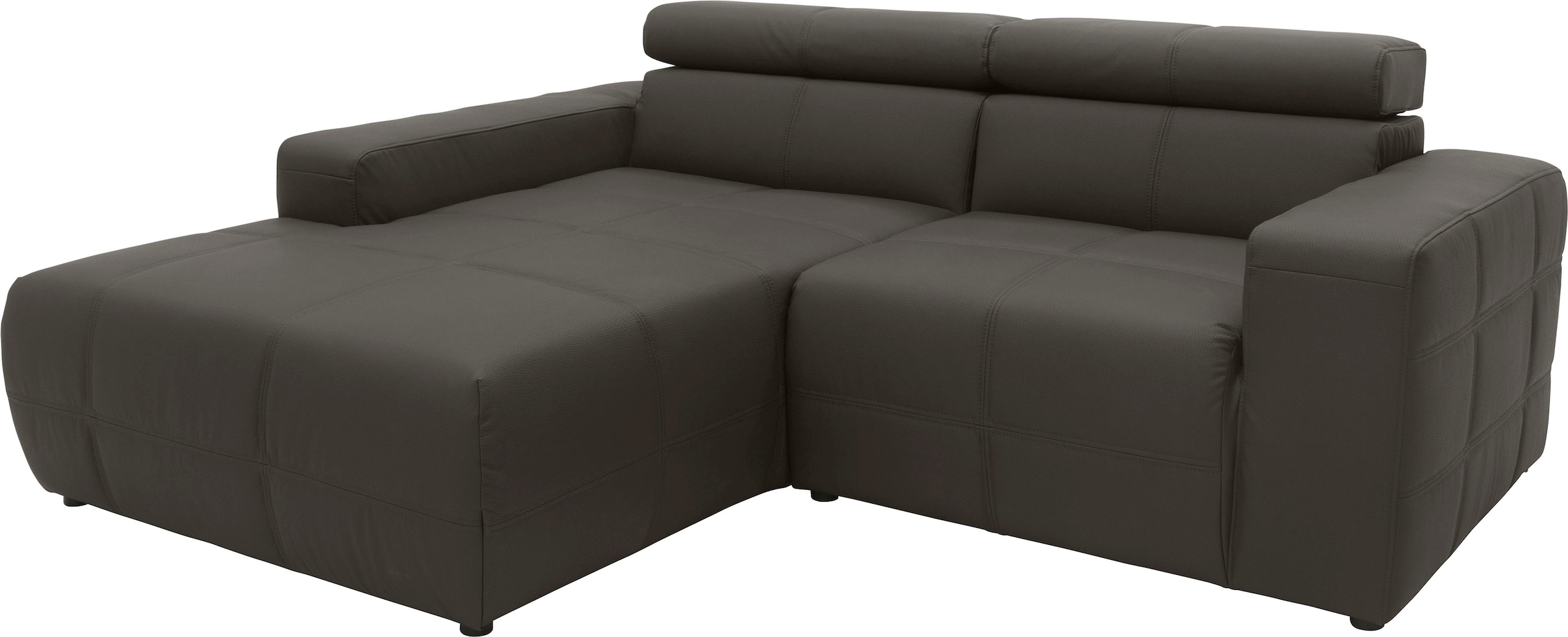 DOMO collection Ecksofa »Brandon, inkl. Kopfteilverstellung, B/T/H: 214/100 günstig online kaufen