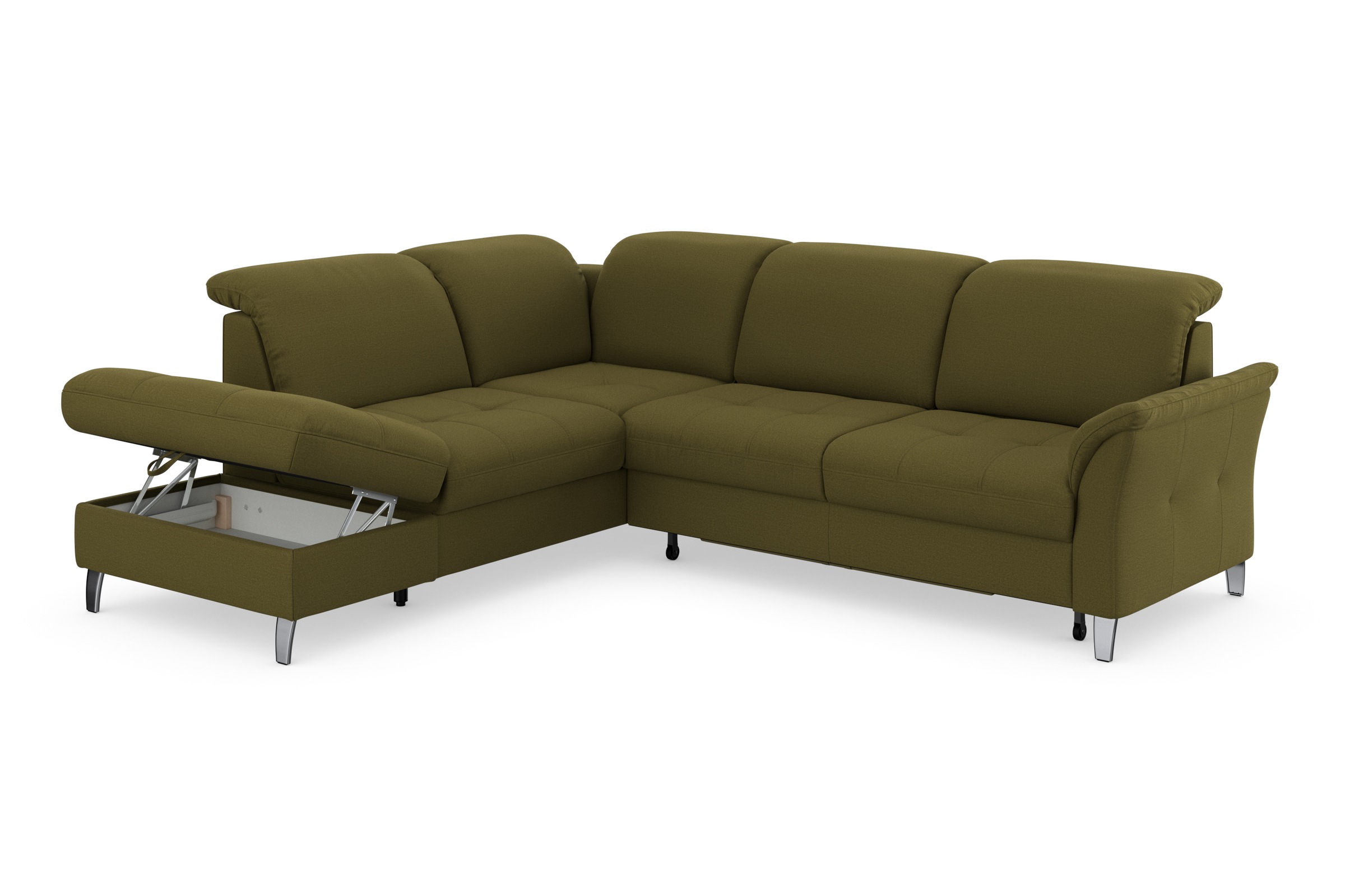 sit&more Ecksofa »Maggiore L-Form«, wahlweise mit Kopfteilverstellung, Bettfunktion und Stauraum