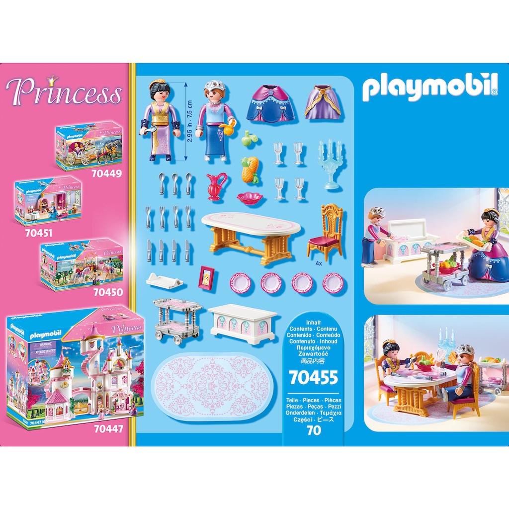 Playmobil® Konstruktions-Spielset »Speisesaal (70455), Princess«, (70 St.)