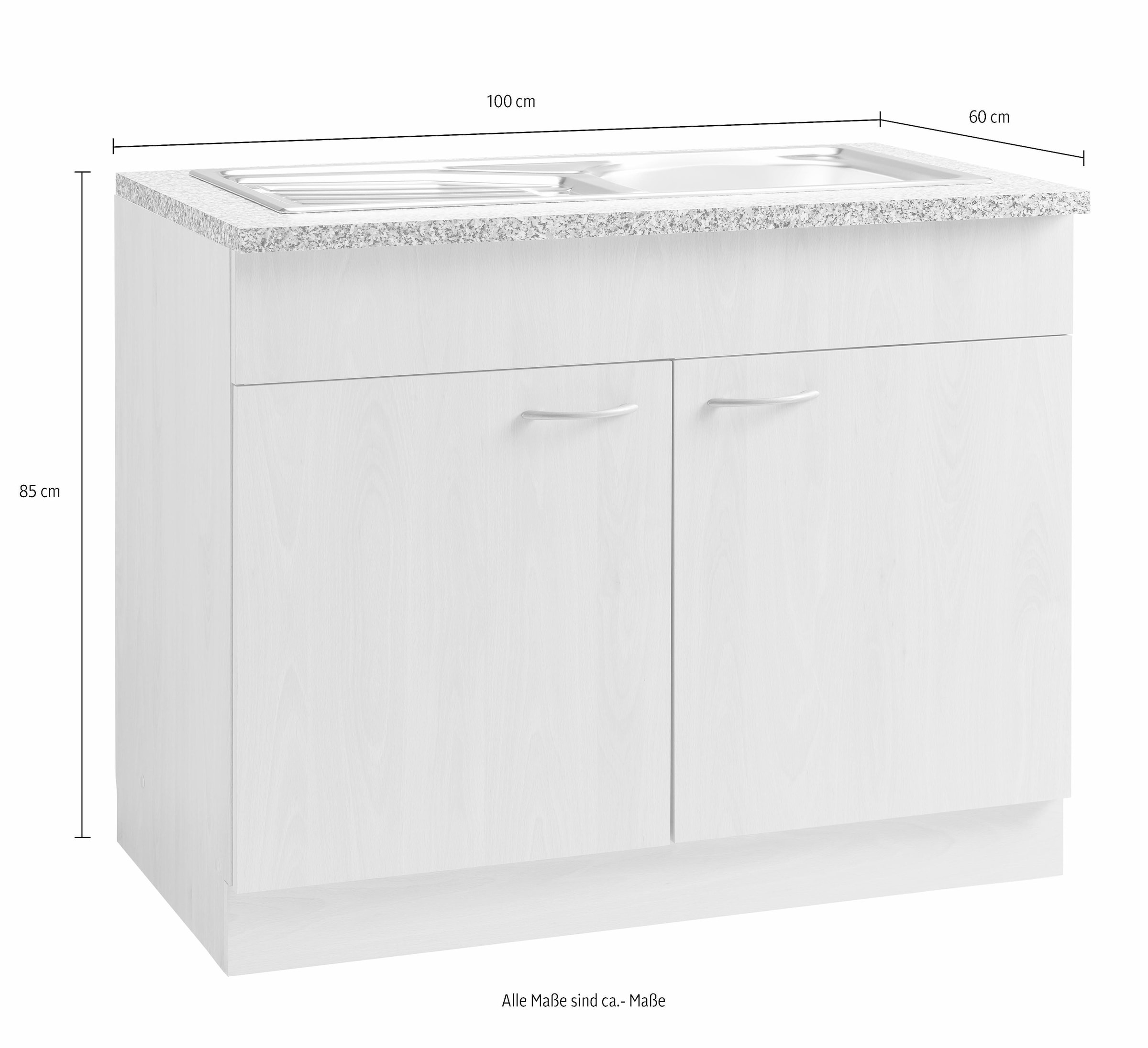 wiho Küchen Spülenschrank »Kiel«, 100 cm breit online bestellen