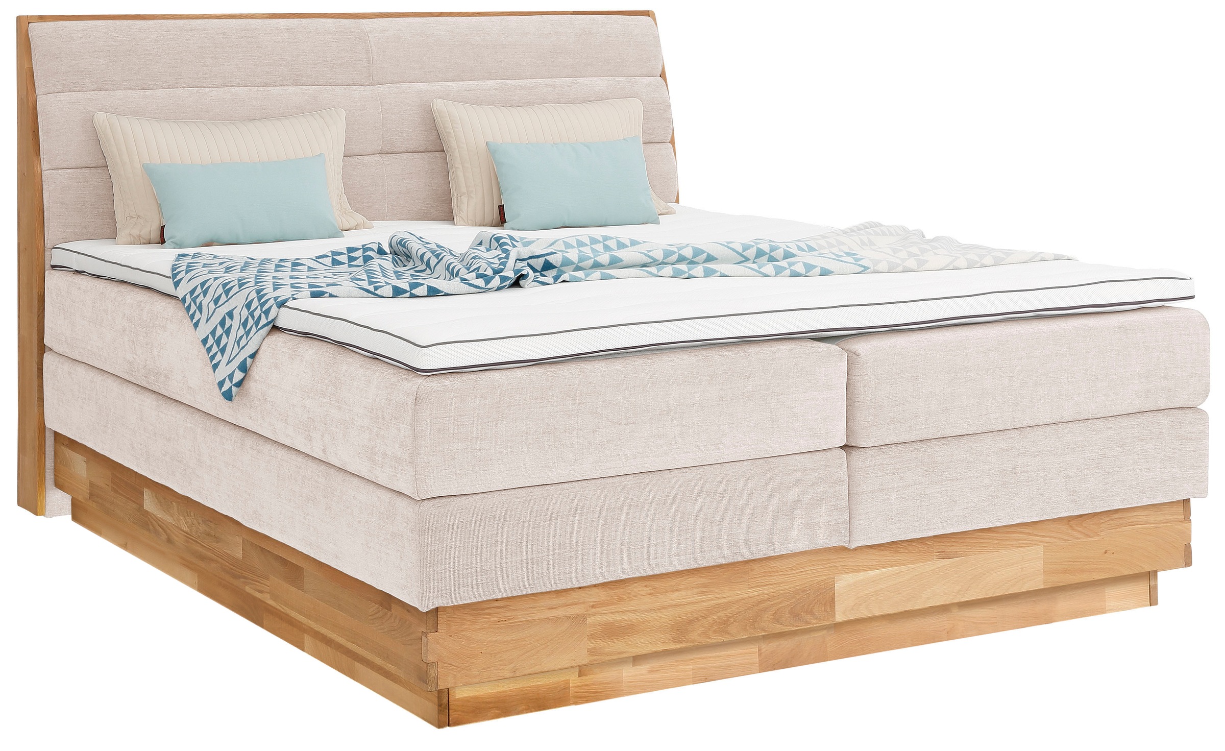 OTTO home Boxspringbett »Jenna« ohne LED-Beleuchtung, mit zertifizierten, r günstig online kaufen