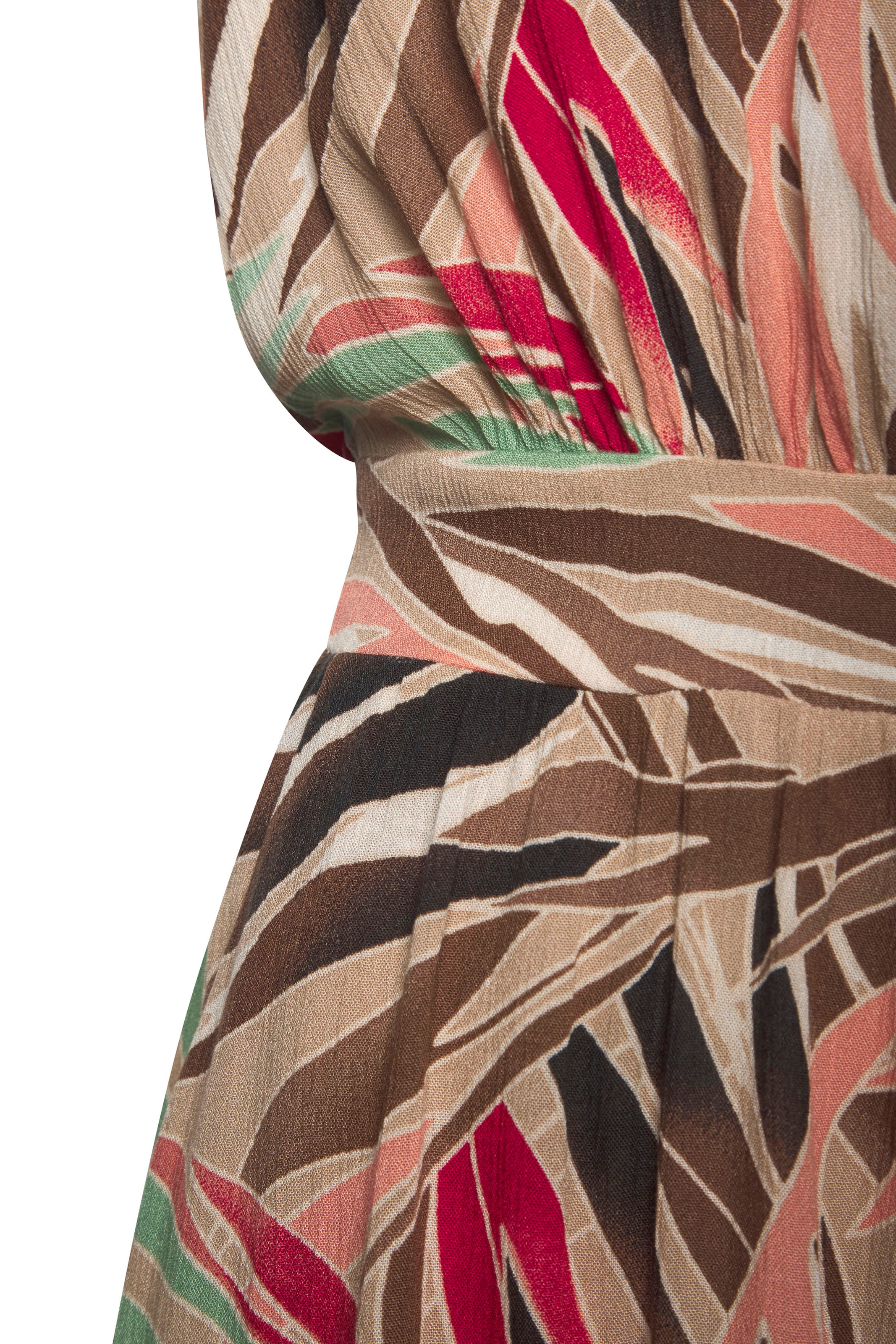 Vivance 7/8-Overall, aus gekreppter Viskose, Jumpsuit mit Alloverprint und weitem Bein
