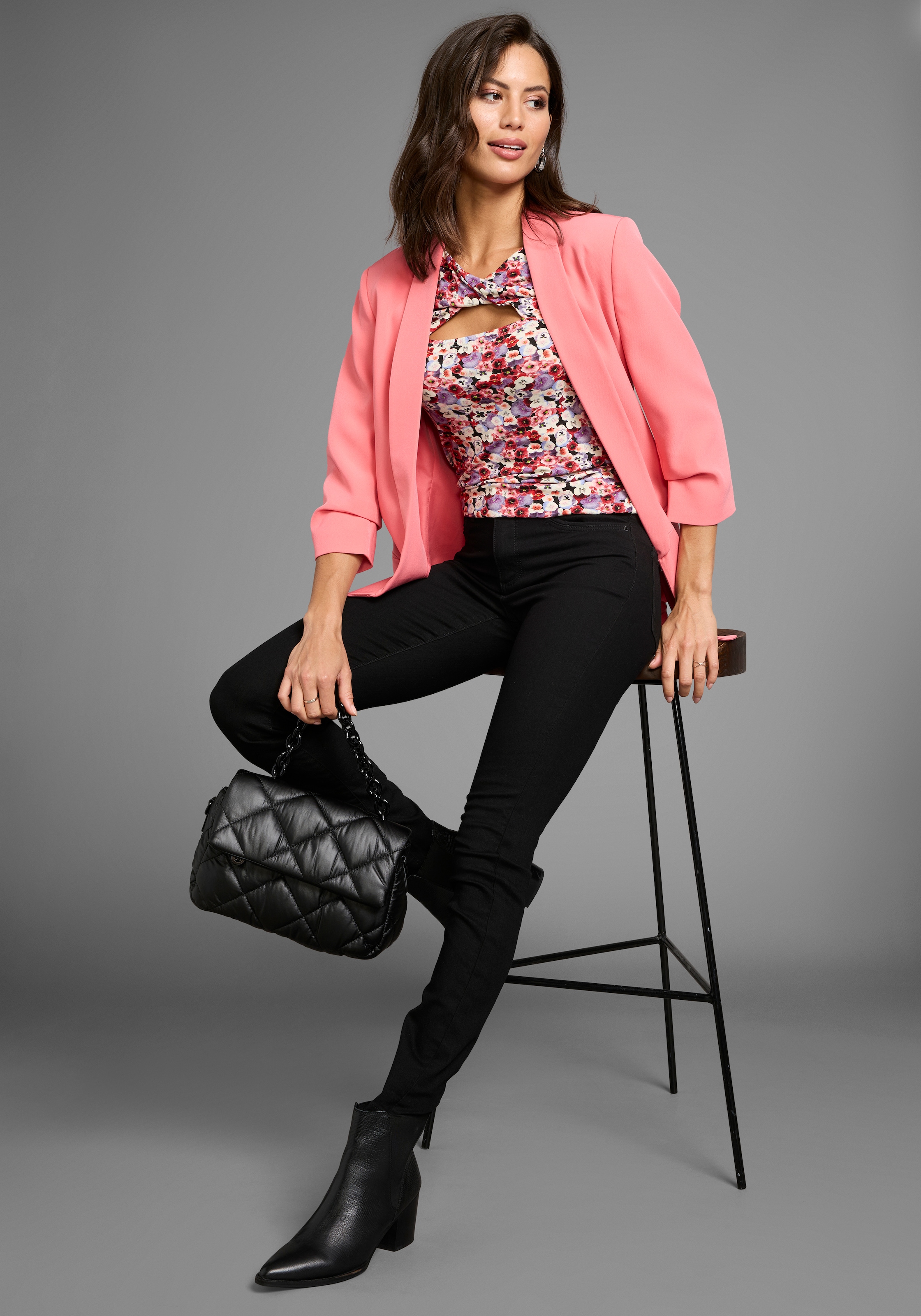 Laura Scott Langarmshirt mit Twisteffekt im Ausschnitt