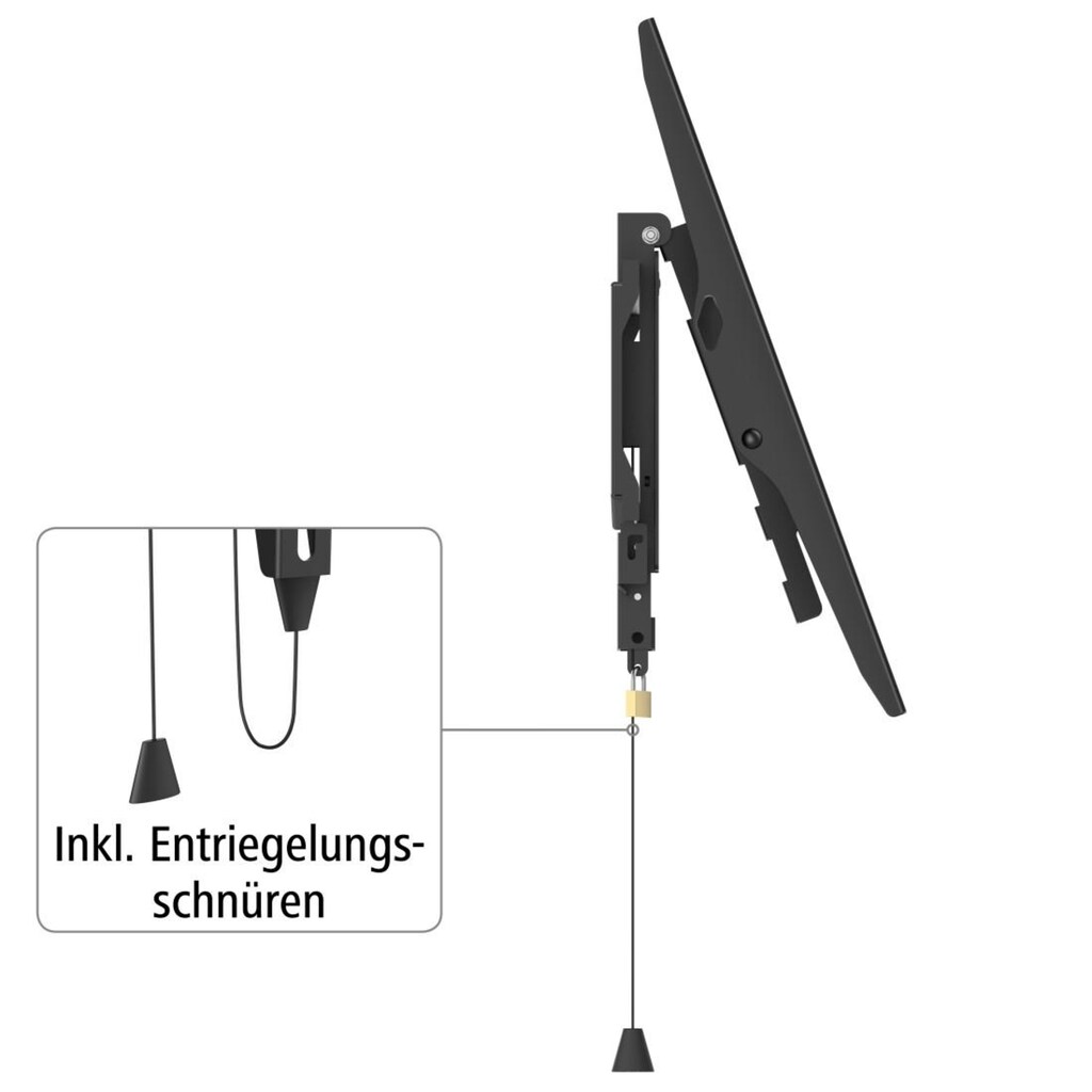 Hama TV-Wandhalterung »TV-Wandhalterung TILT "Professional", 165 cm (65"), 400x400 Wandhalterung Schwarz«