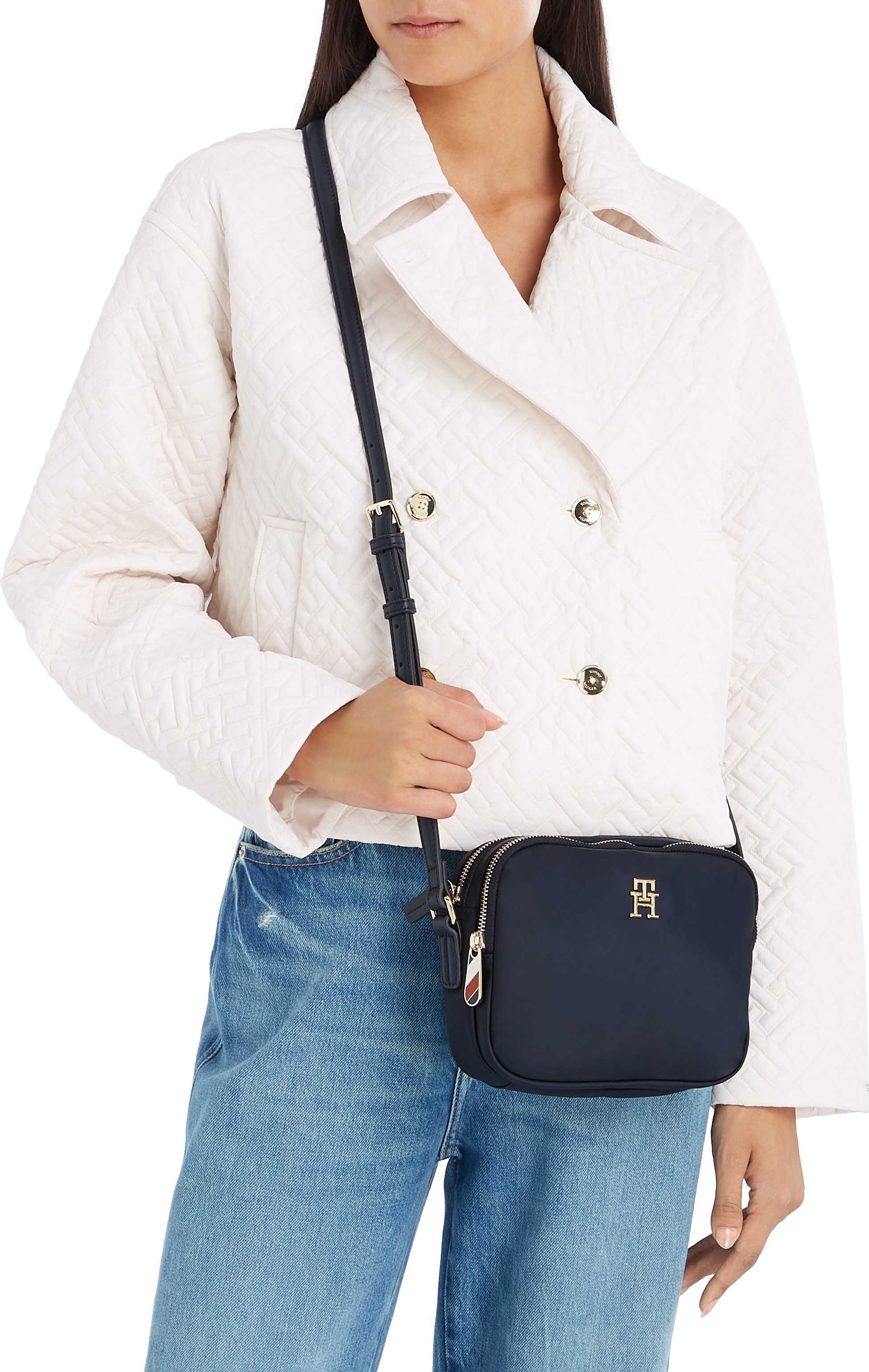 Tommy Hilfiger Umhängetasche »POPPY CROSSOVER«, mit goldfarbenen Details