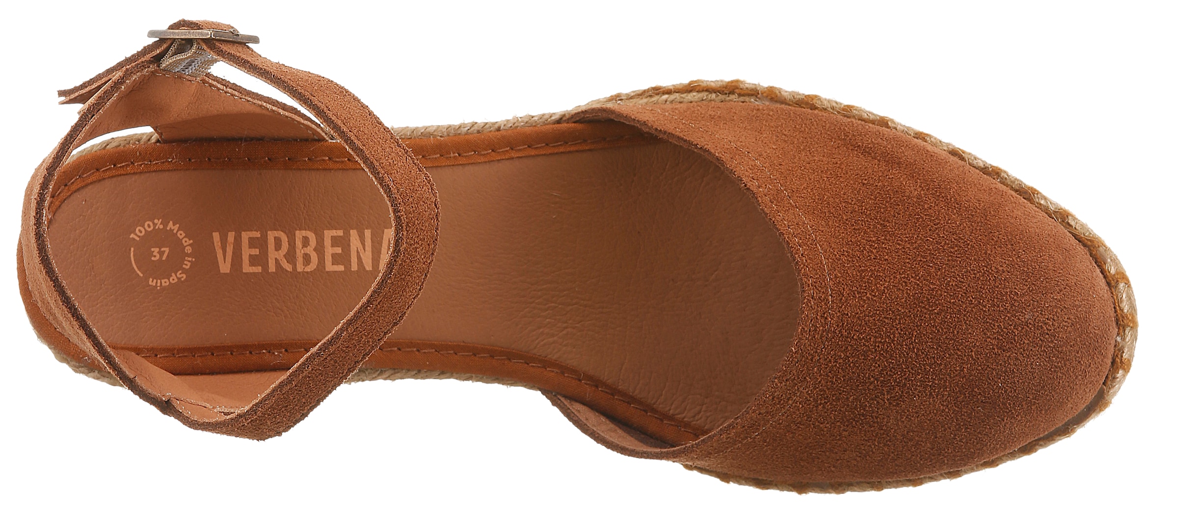 VERBENAS Slingpumps  Keilsandalette, Sommerschuh, Urlaubsschuh mit Bastbesatz