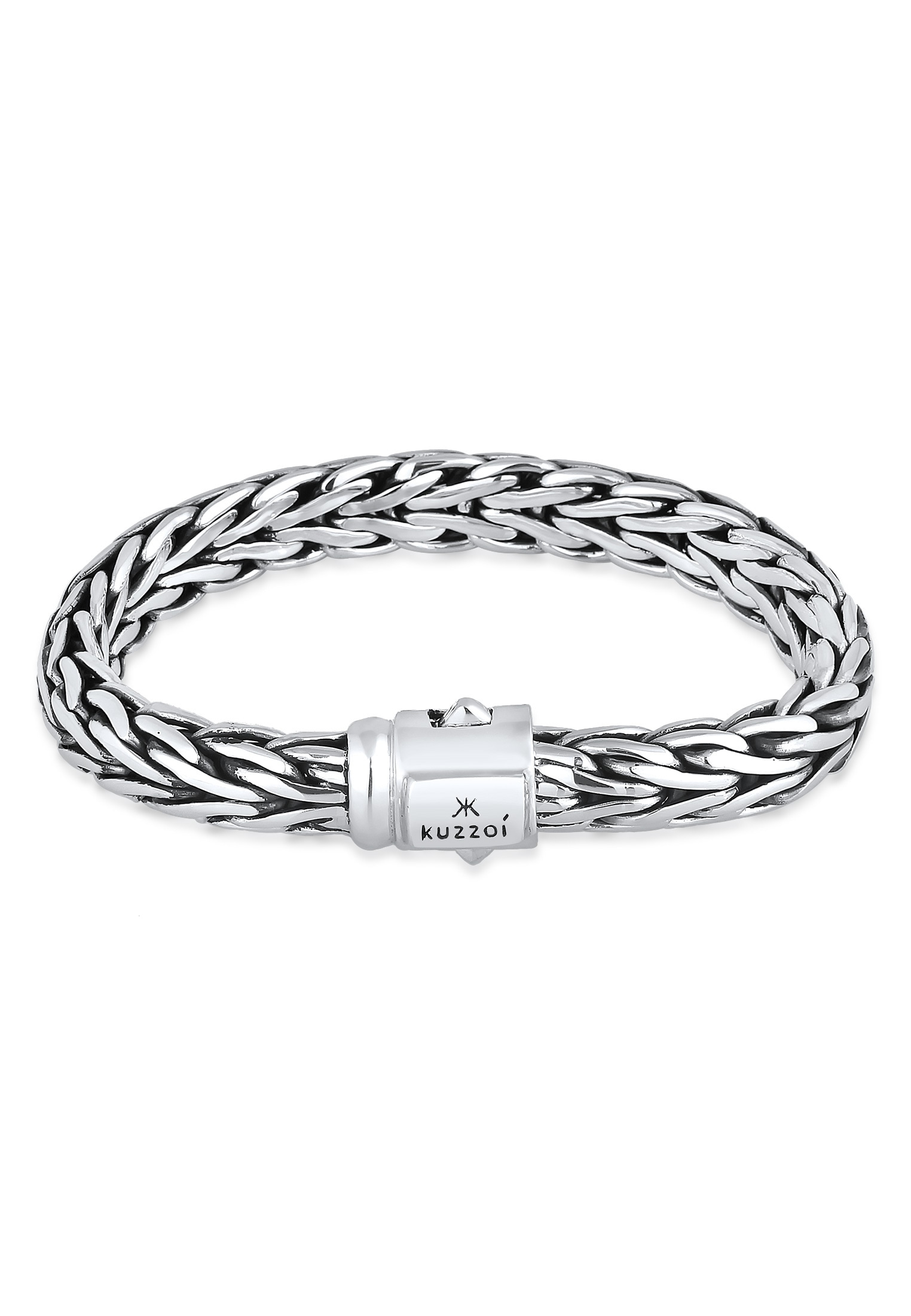 Unisex Kuzzoi Armband 925er Silber« Zopfmuster »Gliederarmband