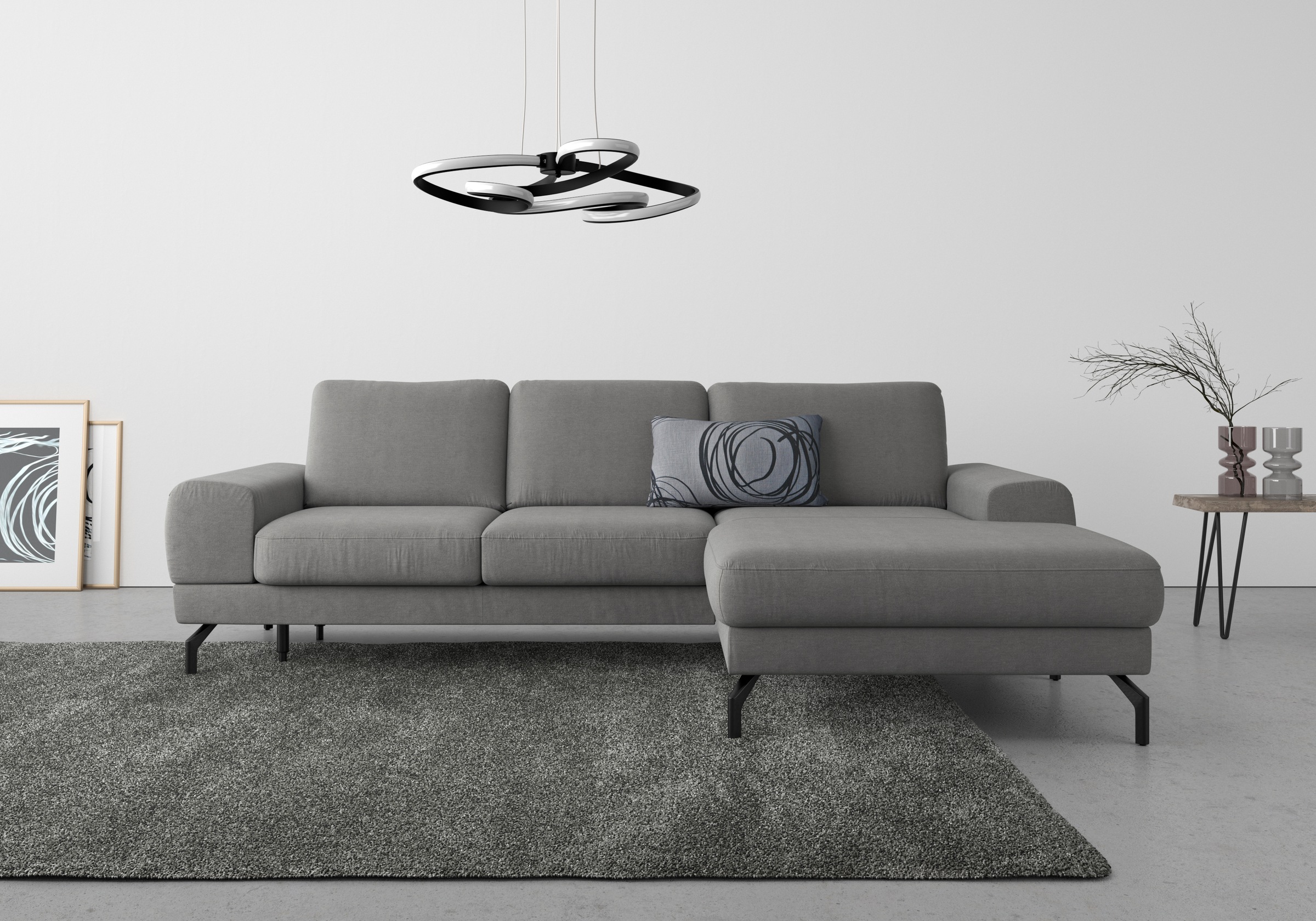 sit&more Ecksofa »Cinturo L-Form«, inklusive Sitztiefenverstellung und Federkern, Sitzhöhe 48 cm