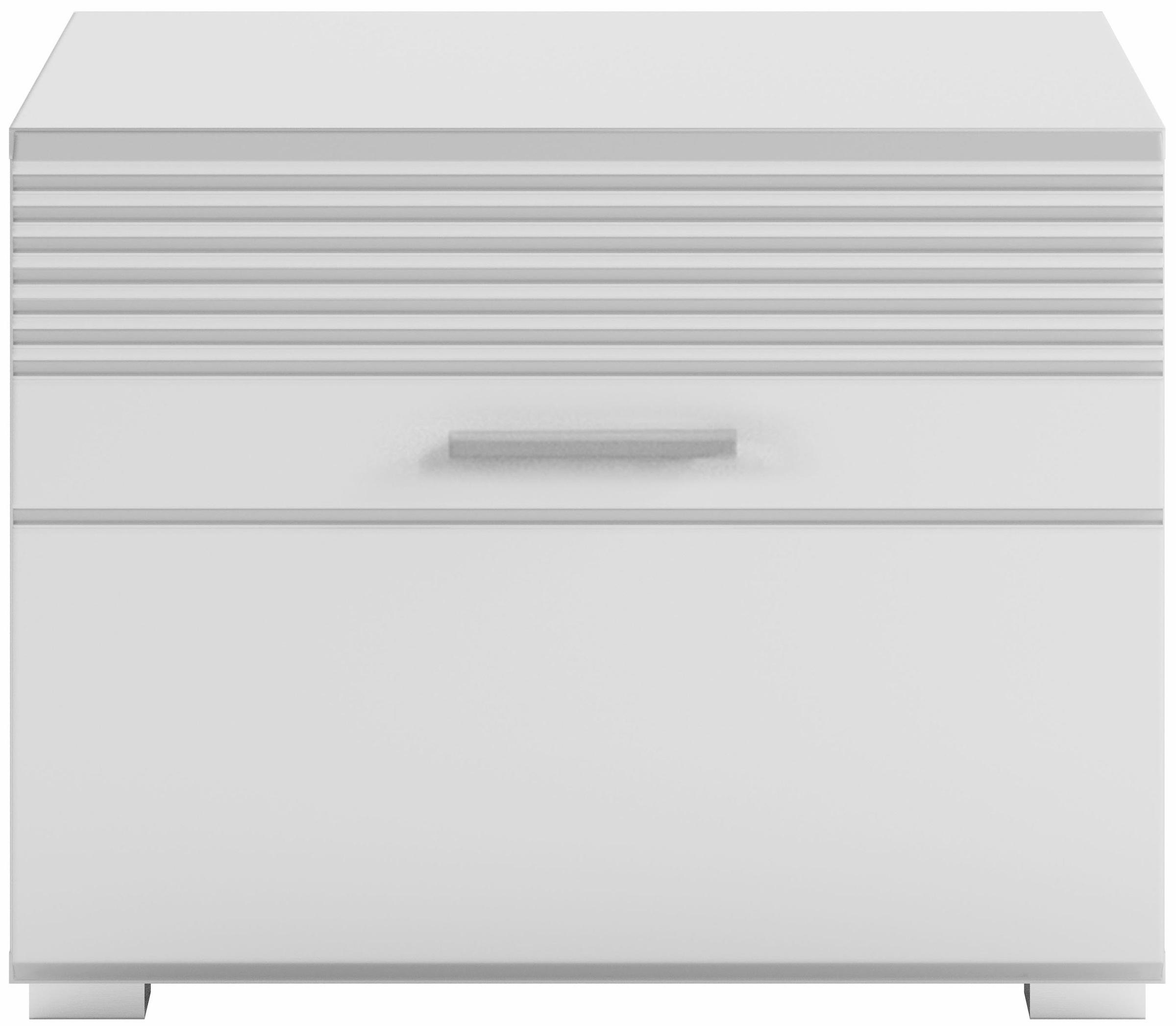 INOSIGN Garderoben-Set »Malmö, Breite 115cm, MDF Front mit Rillenfräsung, 4-teilig, best. aus:«, (4 St.), Sitzbank, Garderobenpaneel, Schuhkommode & Garderobenspiegel
