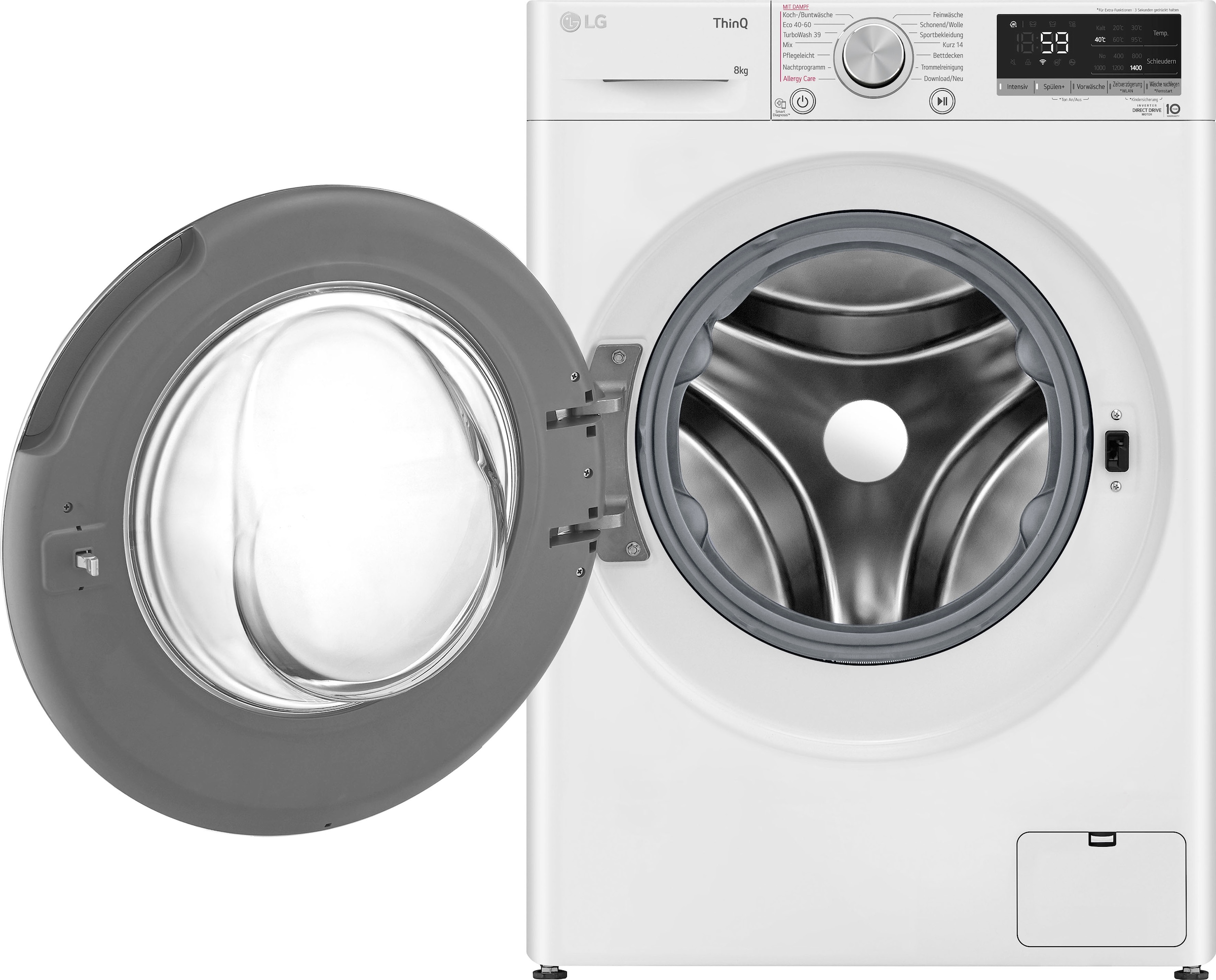 LG Waschmaschine »F4WV7081«, F4WV7081, 8 kg, 1400 U/min