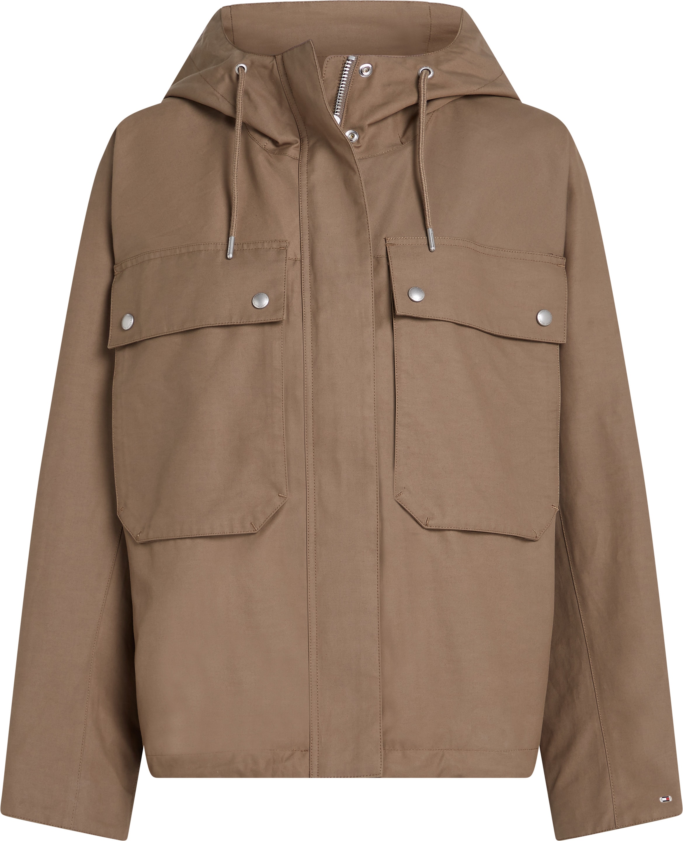 Tommy Hilfiger Parka »COTTON NYLON SHORT PARKA«, mit Kapuze, im lässigen Look