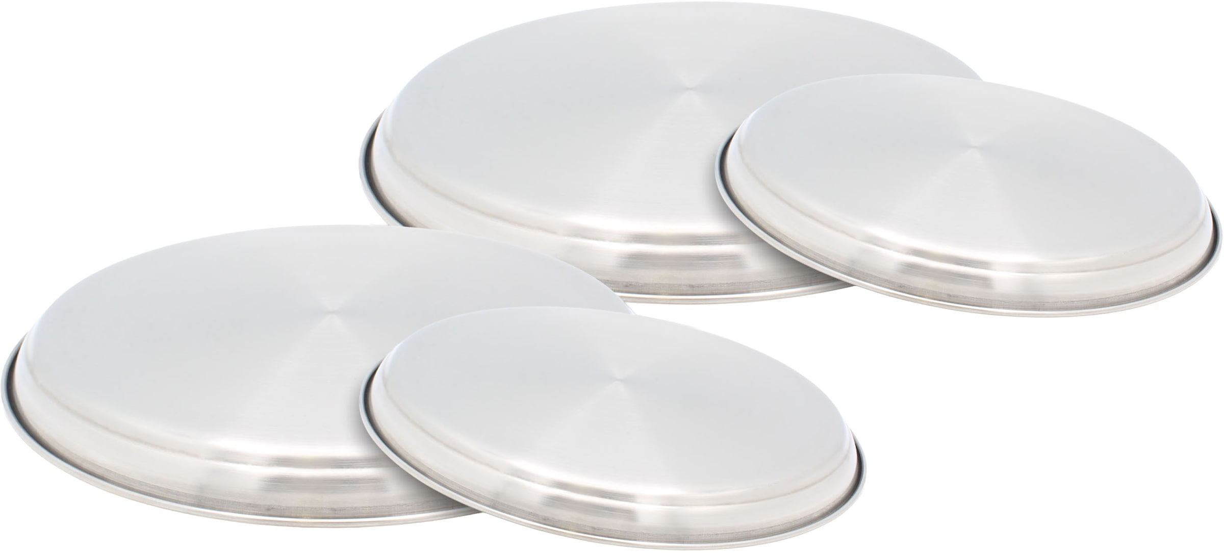 Krüger Herd-Abdeckplatte »Edelstahl Herdplatten-Set, 4-tlg.« (2x Ø 16 cm + günstig online kaufen