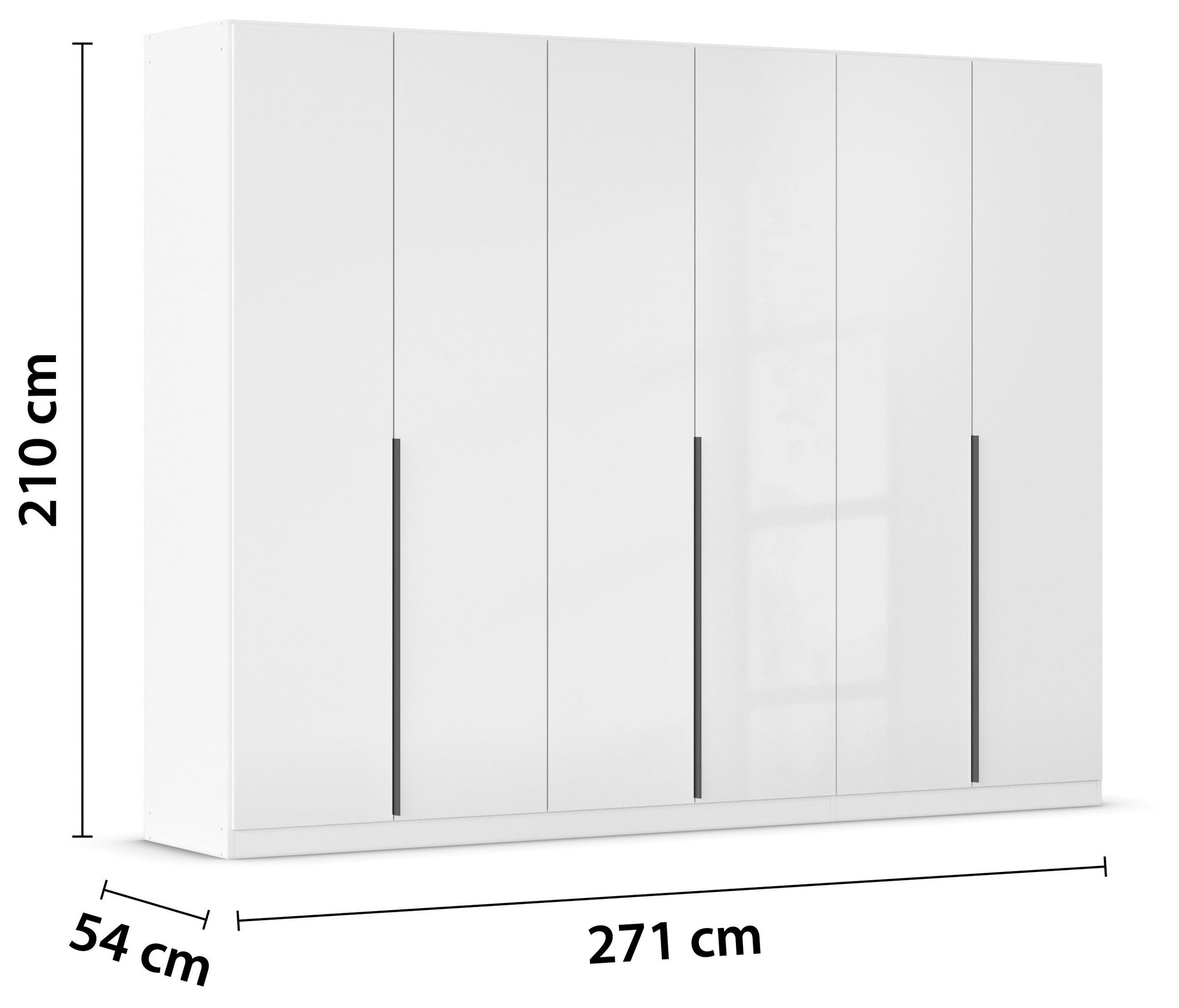 rauch Drehtürenschrank »Kleiderschrank Schrank Garderobe AGORDO TOPSELLER Schlafzimmer«, (in zwei Griff-Farben, Breiten 91-360 cm, Dekor- oder Hochglanzfront), durchdachte Innenausstattung, in 7 Breiten und 2 Höhen MADE IN GERMANY