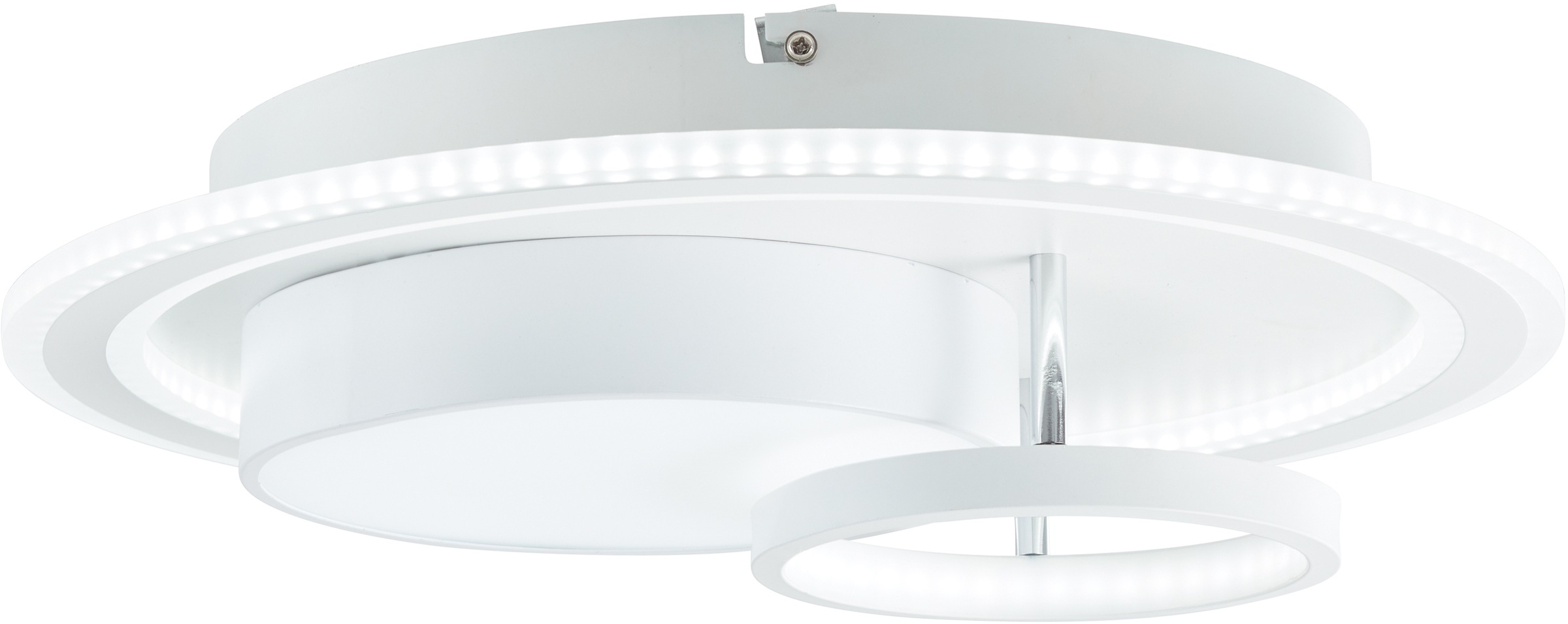 Brilliant LED Deckenleuchte »Sigune«, 1 flammig, Leuchtmittel LED-Modul | LED fest integriert, Ø 40 cm, dimmbar, CCT, 4800 lm, Fernbedienung, Metall, weiß/schwarz