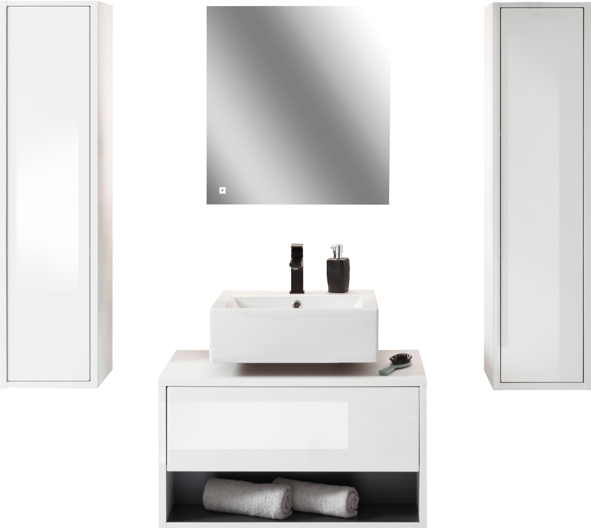 PLACES OF STYLE Badmöbel-Set »Studio Line, Bad im modernen Design, 4-teilig günstig online kaufen