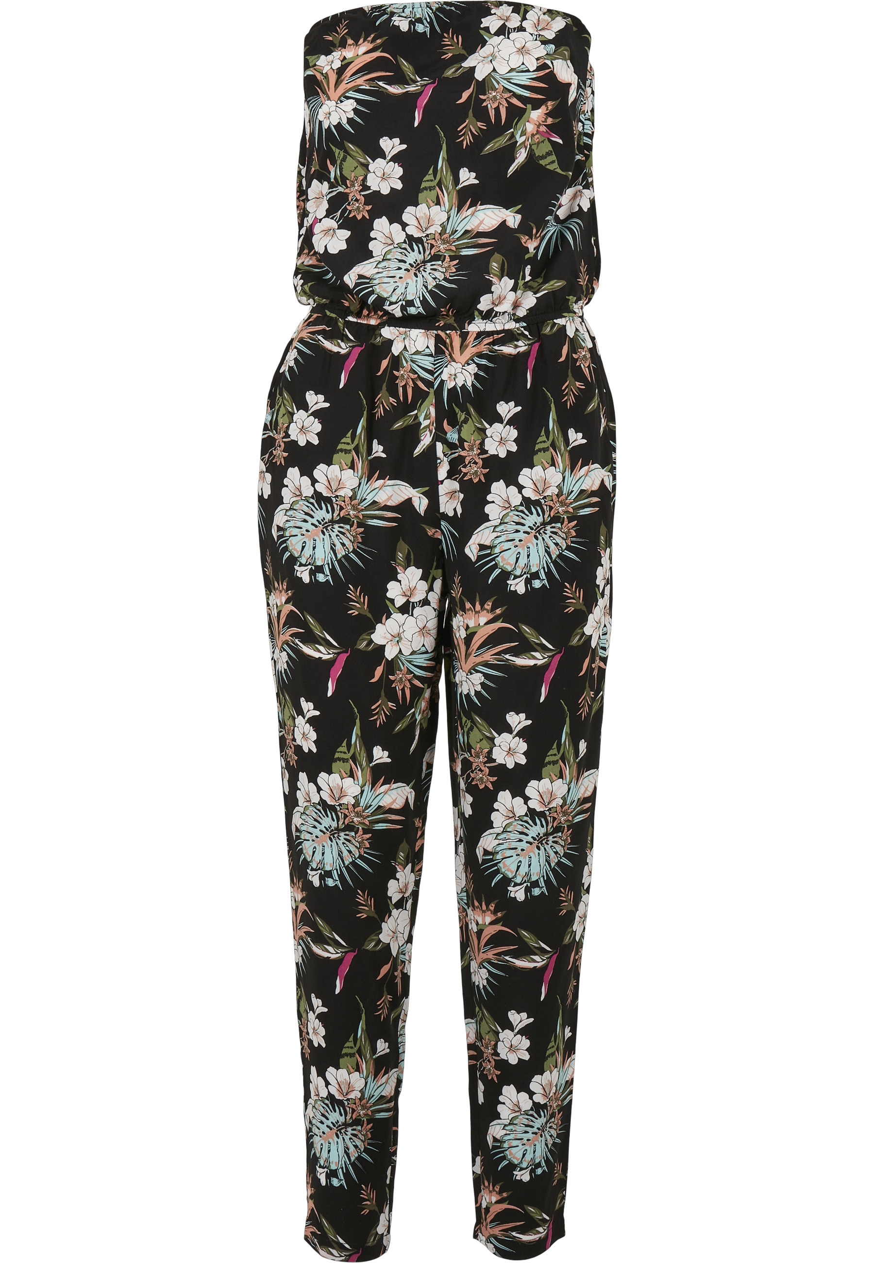 URBAN CLASSICS Jumpsuit »Urban Classics Damen Ladies Viscose Bandeau Jumpsuit« 1 Stk.