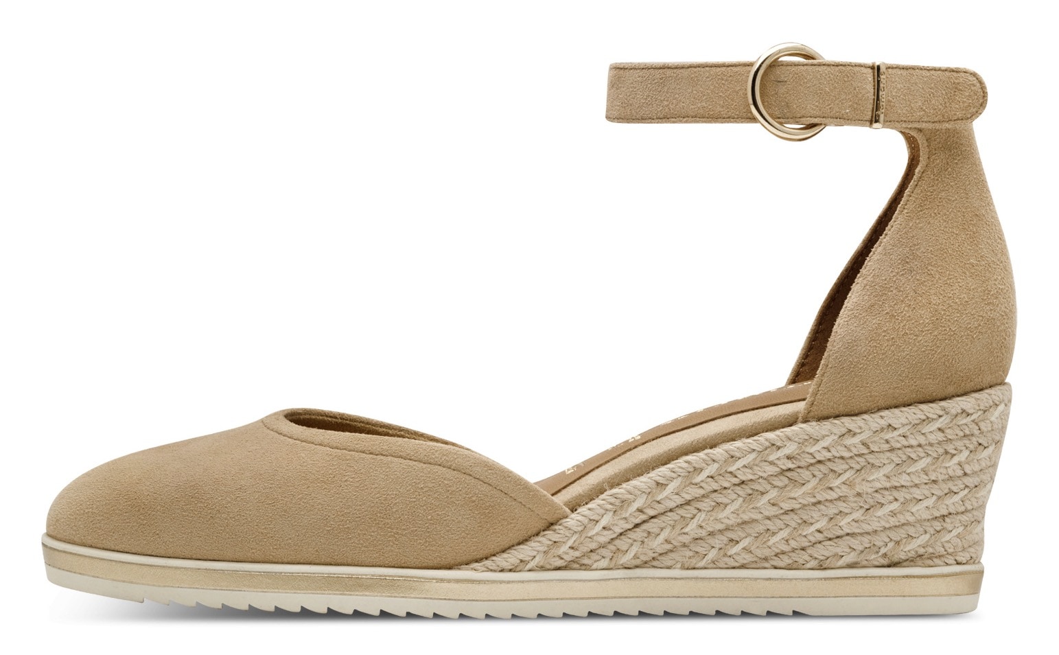 Tamaris Keilpumps, Keilabsatz, Schlupfschuh, Riemchensandale mit modischem Jute-Besatz