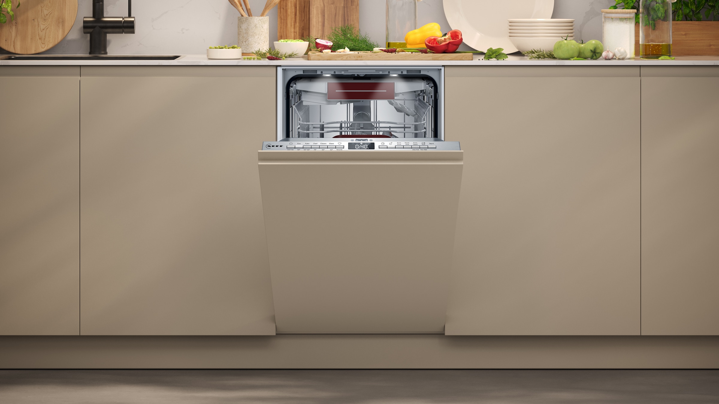 NEFF vollintegrierbarer Geschirrspüler »S857YMX12E«, 10 Maßgedecke, mit Time Light