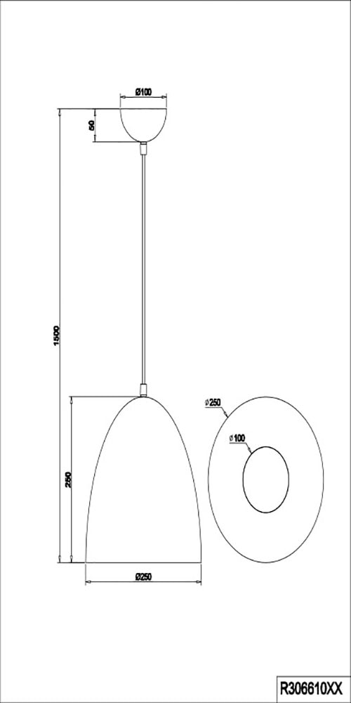 REALITY Leuchten Pendelleuchte »Tilda«, 1 flammig, Leuchtmittel E27 | ohne Leuchtmittel, elegante Hängelampe, max 150cm höhenverstellbar, exkl 1xE27 max 40W