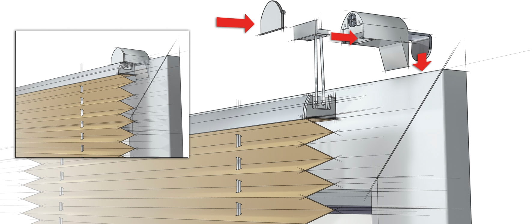 GARDINIA Plissee »Easyfix Thermo-Plissee mit 2 Bedienschienen Energiesparend«, verdunkelnd, energiesparend, ohne Bohren, verspannt, energiesparend, abdunkelnd mit Thermobeschichtung