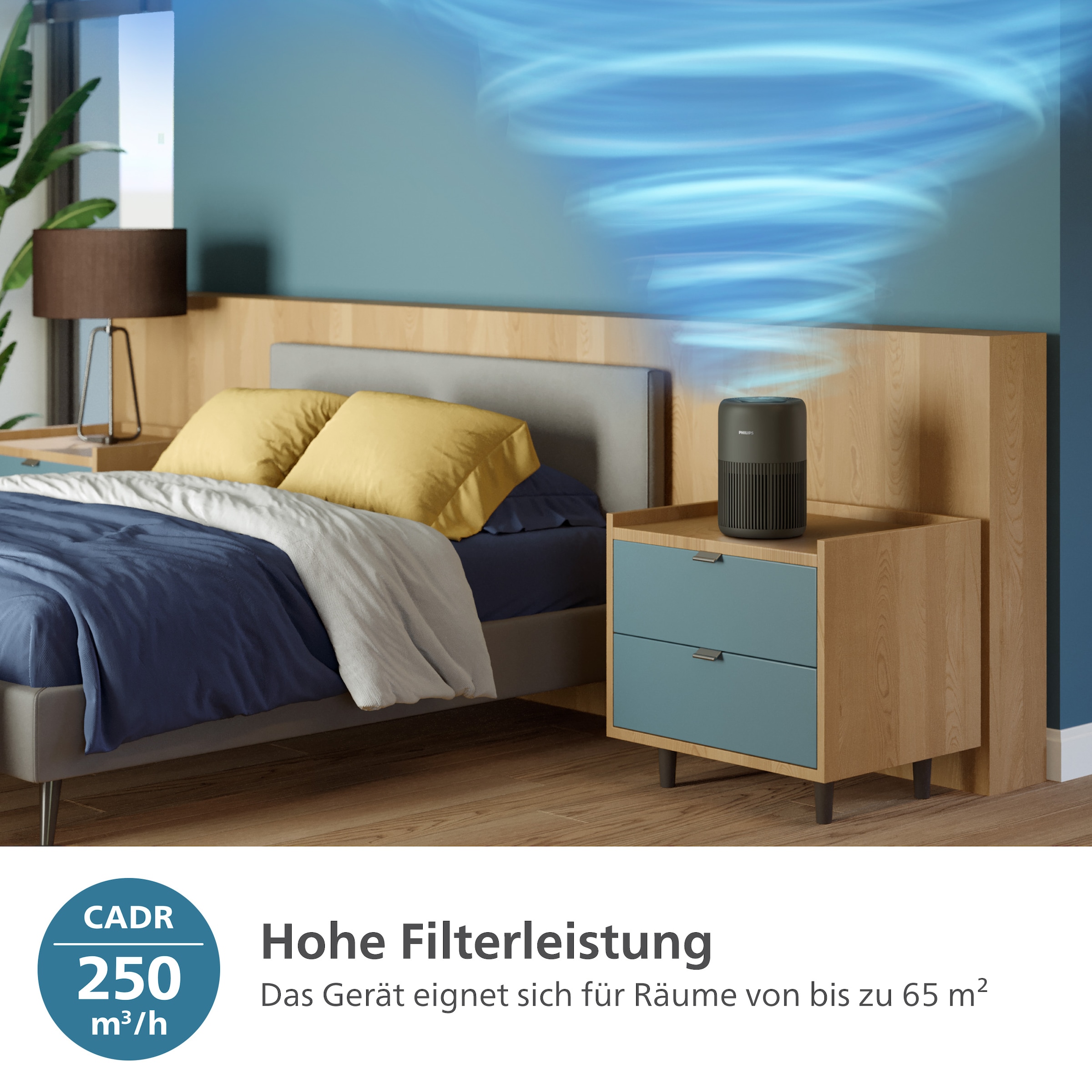 Philips Luftreiniger »AC0951/13 PureProtect Mini 900 Series, Luftreinigungsrate 250 m³/h«, für 65 m² Räume, 3-Schichten-HEPA-Filtersystem, leise