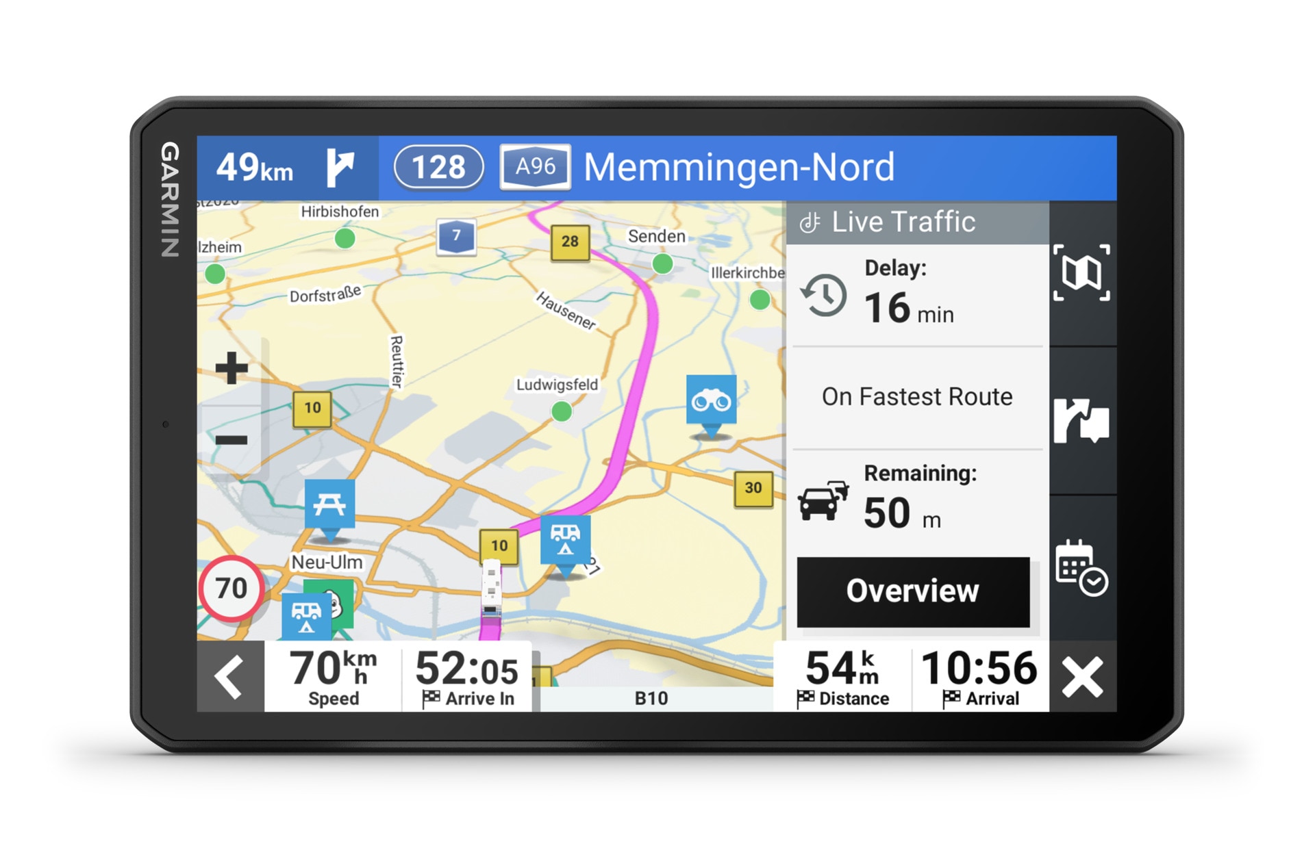 Garmin Navigationsgerät »Camper 895 EU«, (Europa (45 Länder) Karten-Updates), Bluetooth