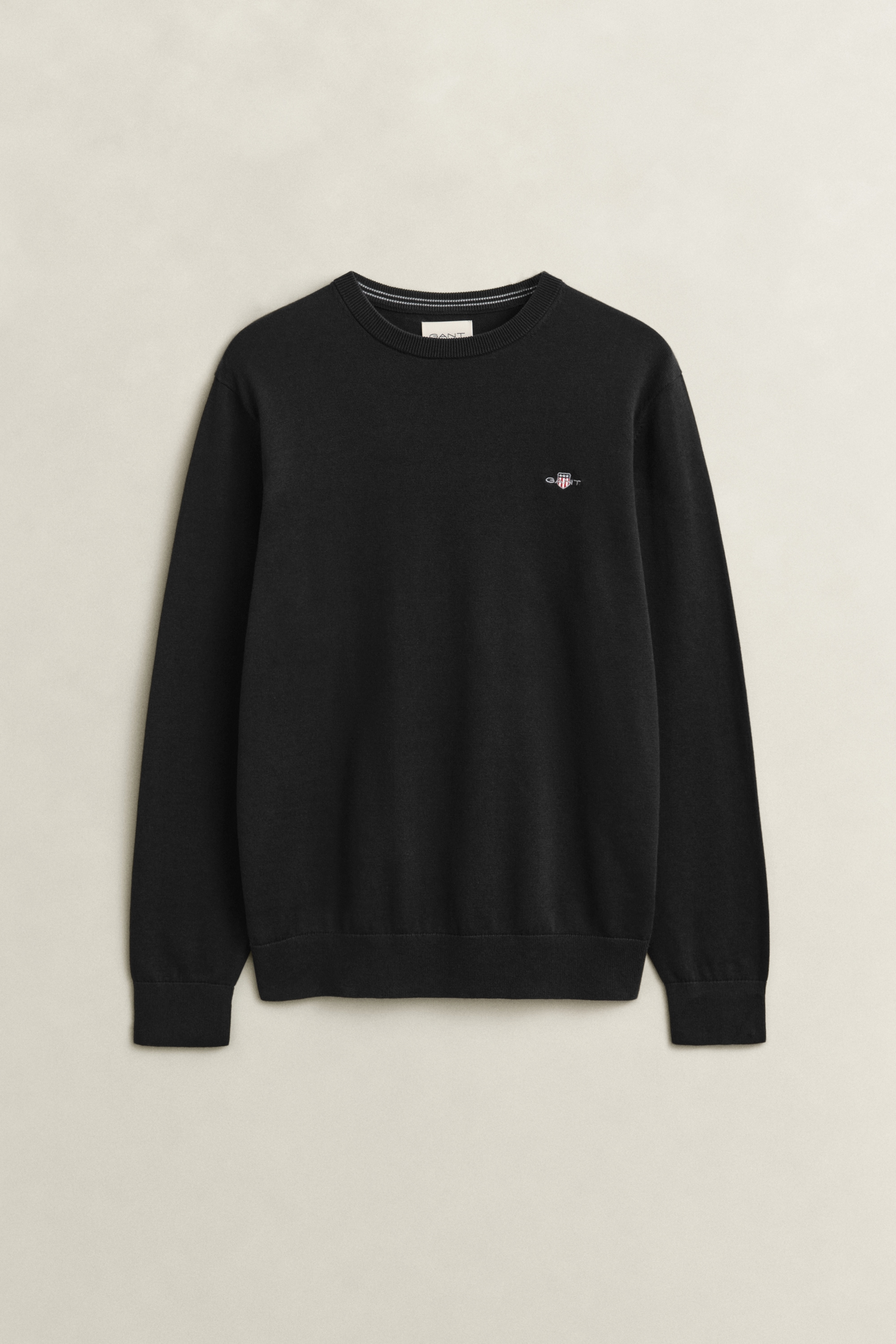 Gant Rundhalspullover »CLASSIC COTTON« Regular fit mit Rundhalsausschnitt