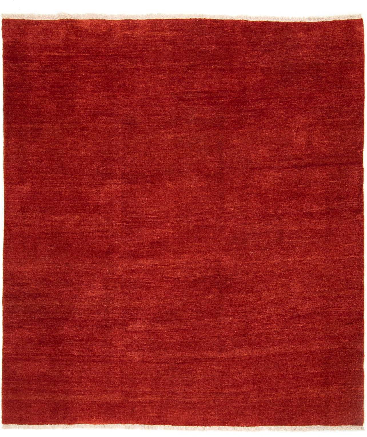 kaufen Rechnung handgeknüpft Teppich morgenland »Gabbeh handgeknüpft rechteckig, Wollteppich rot«, auf