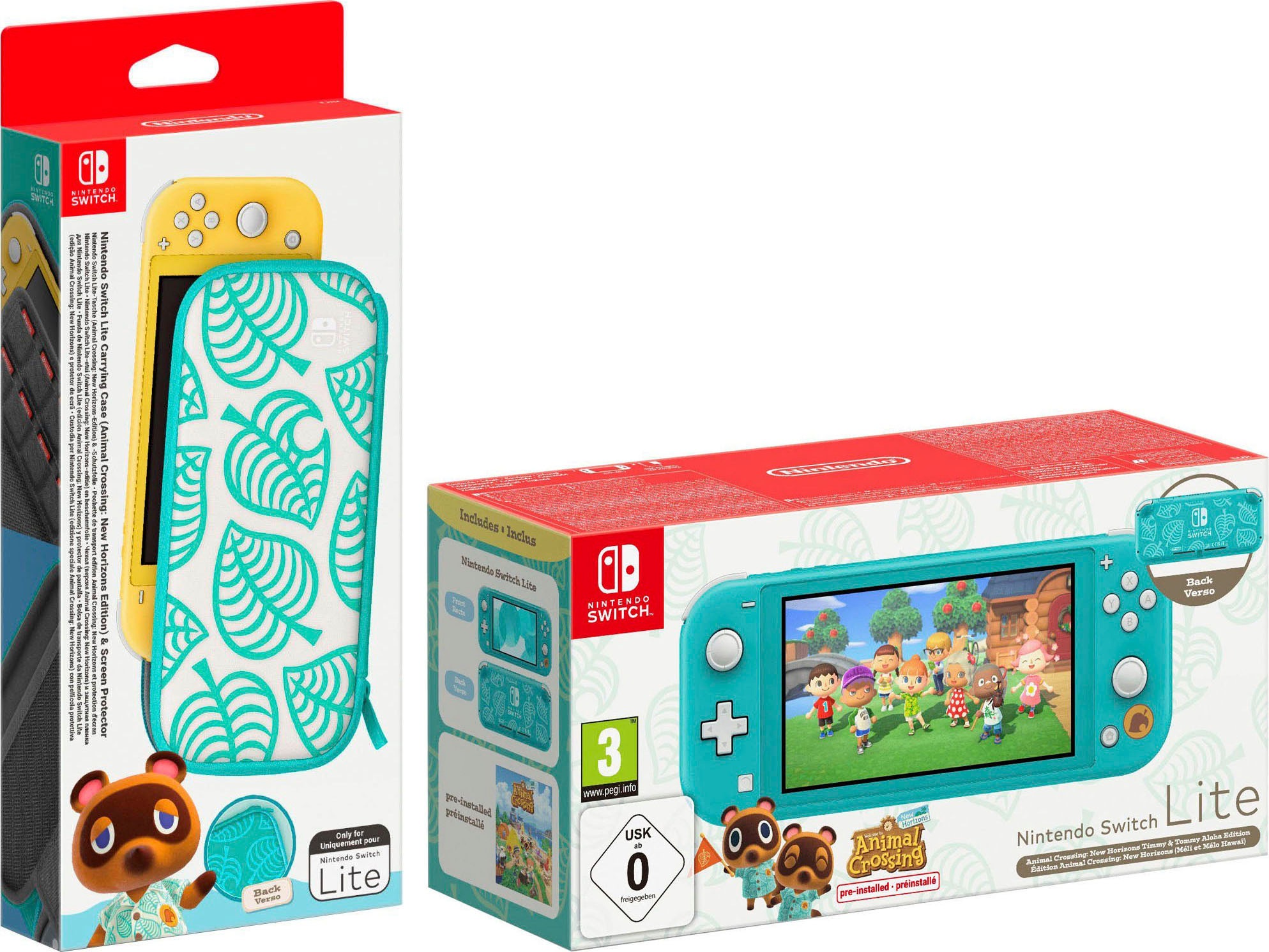 Nintendo Switch Konsolen-Set »Lite Animal Crossing: New Horizons Timmy & Tommy Edition«