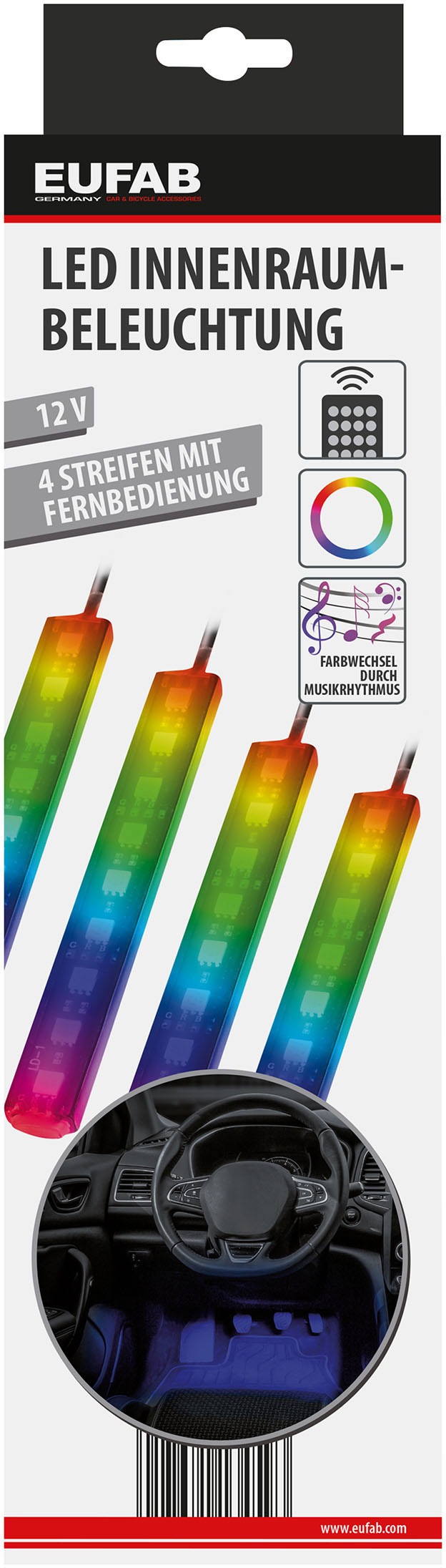 EUFAB LED Lichtleiste »LED Innenraumbeleuchtung 12V«