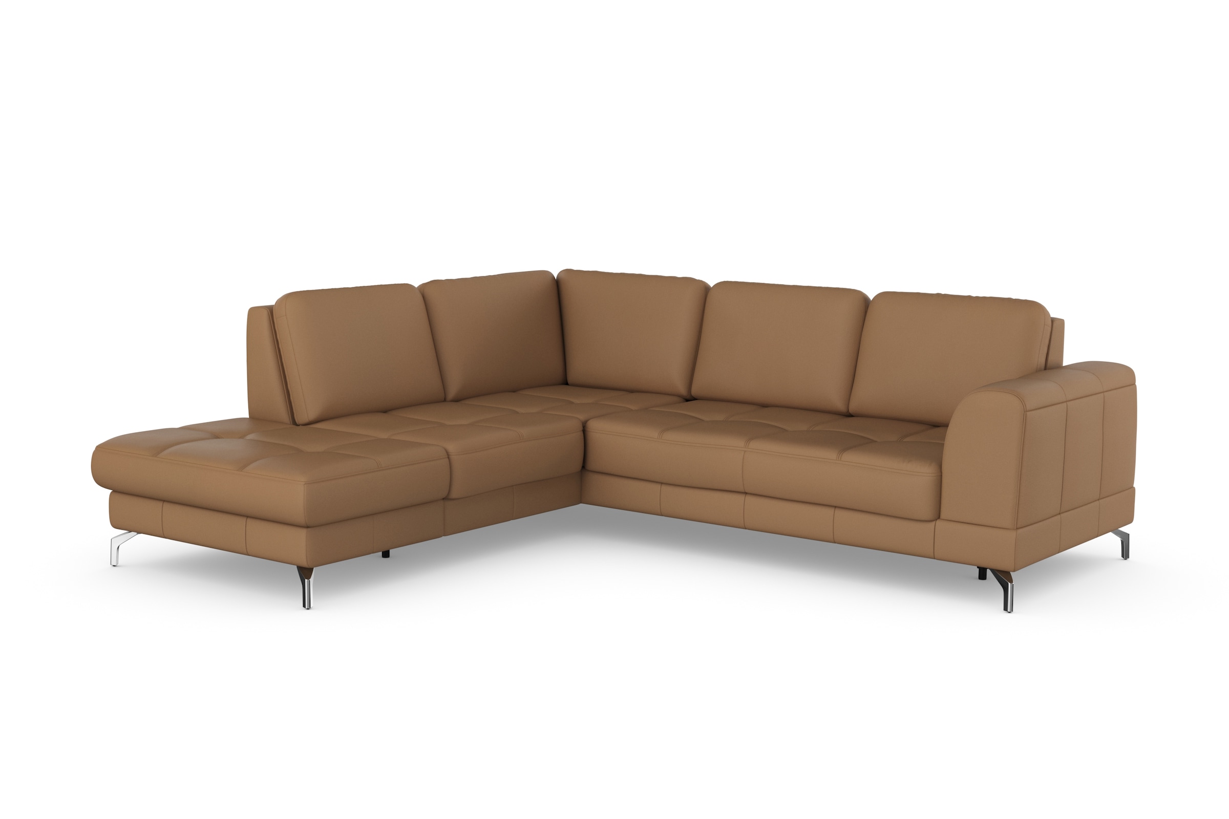 sit&more Ecksofa »Bendigo L-Form«, inklusive Sitztiefenverstellung, Bodenfreiheit 12 cm, in 2 Fußfarben