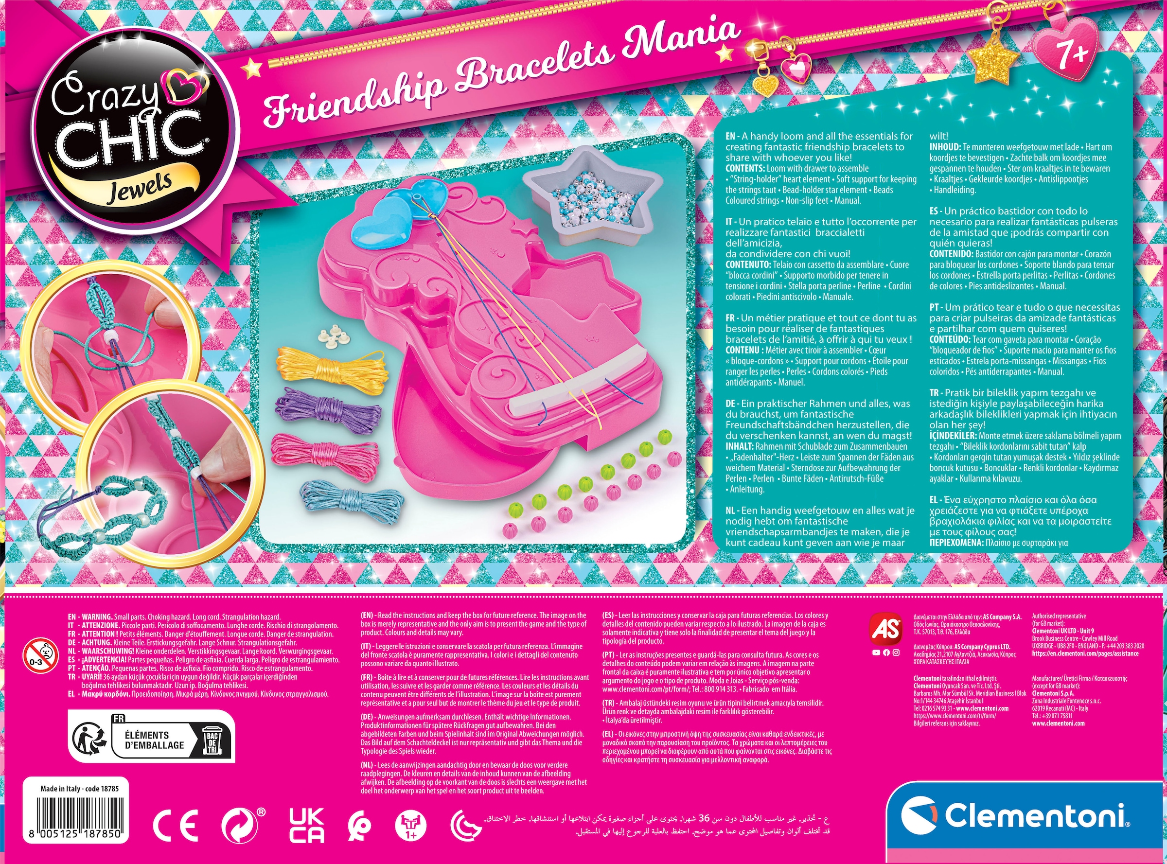 Clementoni® Kreativset »Crazy Chic, Freundschafts-Armbänder« Made in Europe