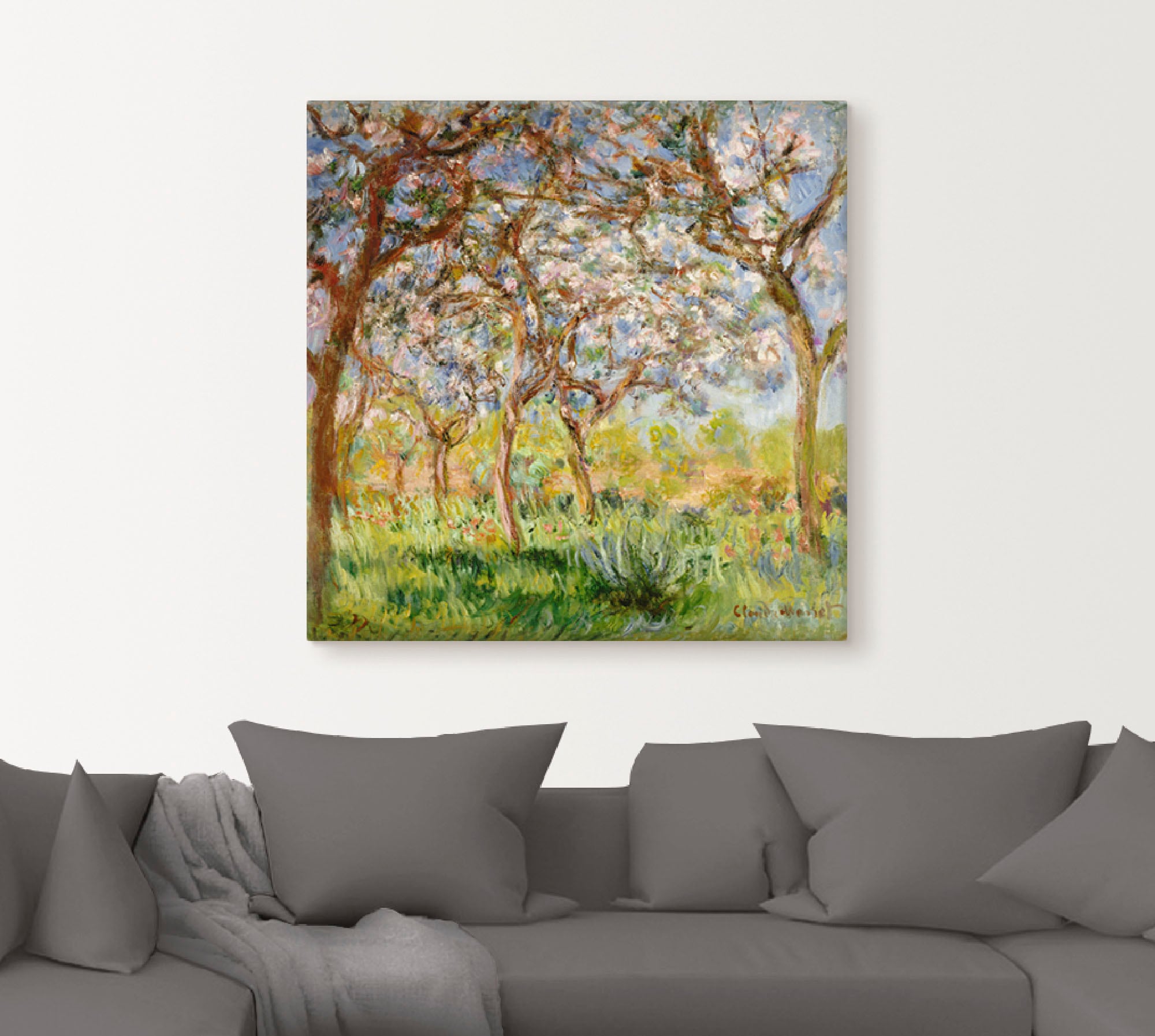 Artland Wandbild "Frühling in Giverny.", Wiesen & Bäume, (1 St.), als Leinw günstig online kaufen