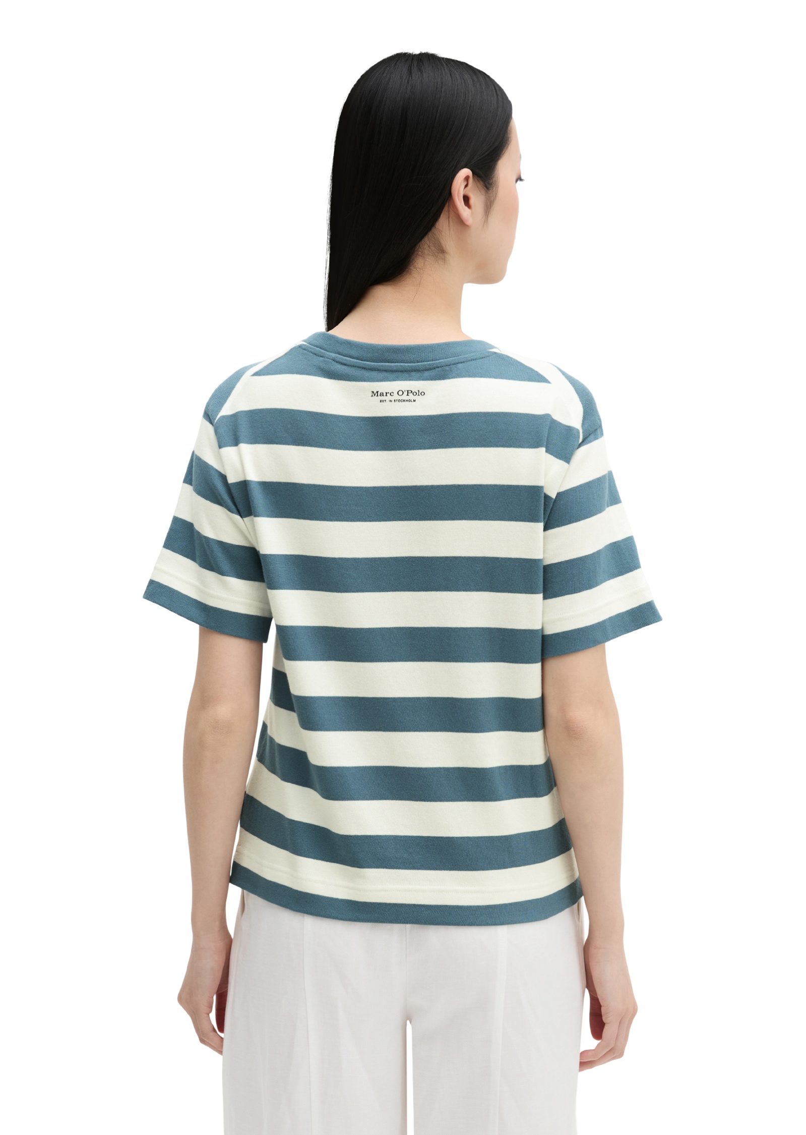 Marc O'Polo T-Shirt gestreift, loose aus weichem Single Jersey