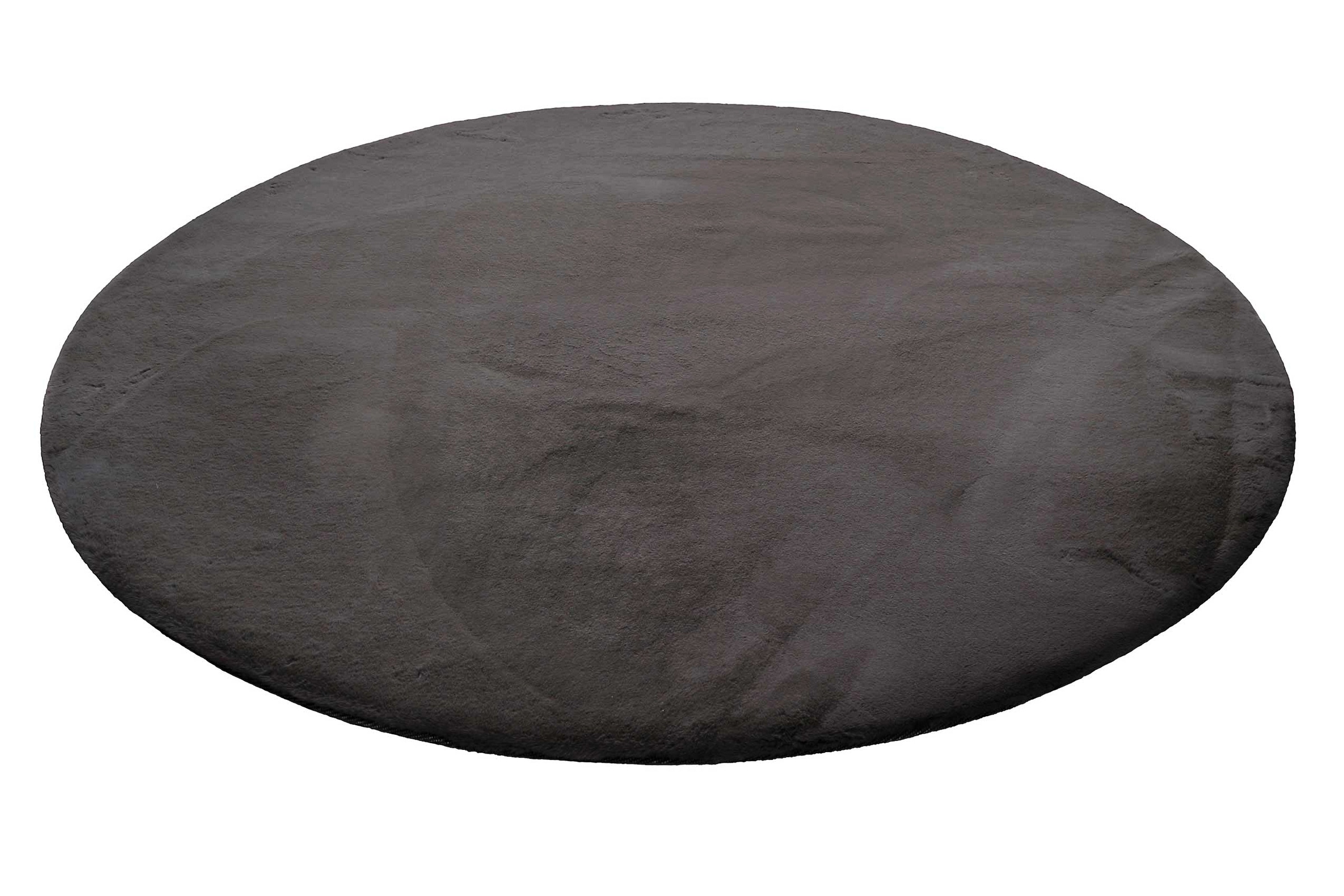 Wecon home Basics Teppich »Anna« rund 25 mm Höhe Hochflorteppich, getuftet, modern, einfarbig, flauschig, Wohnzimmer