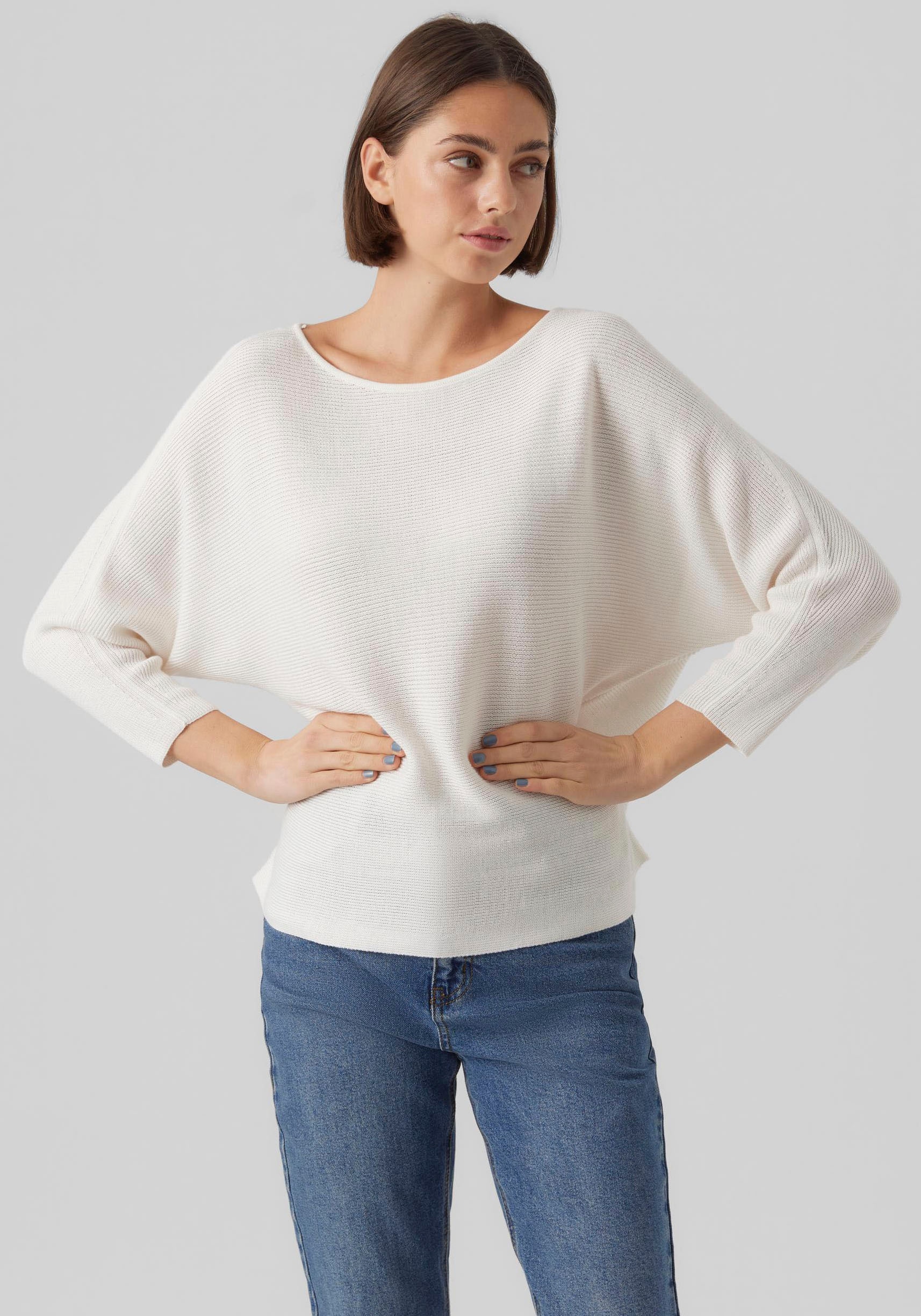 Vero Moda 3/4 Arm-Pullover »VMNORA 3/4 BOATNECK BLOUSE NOOS«