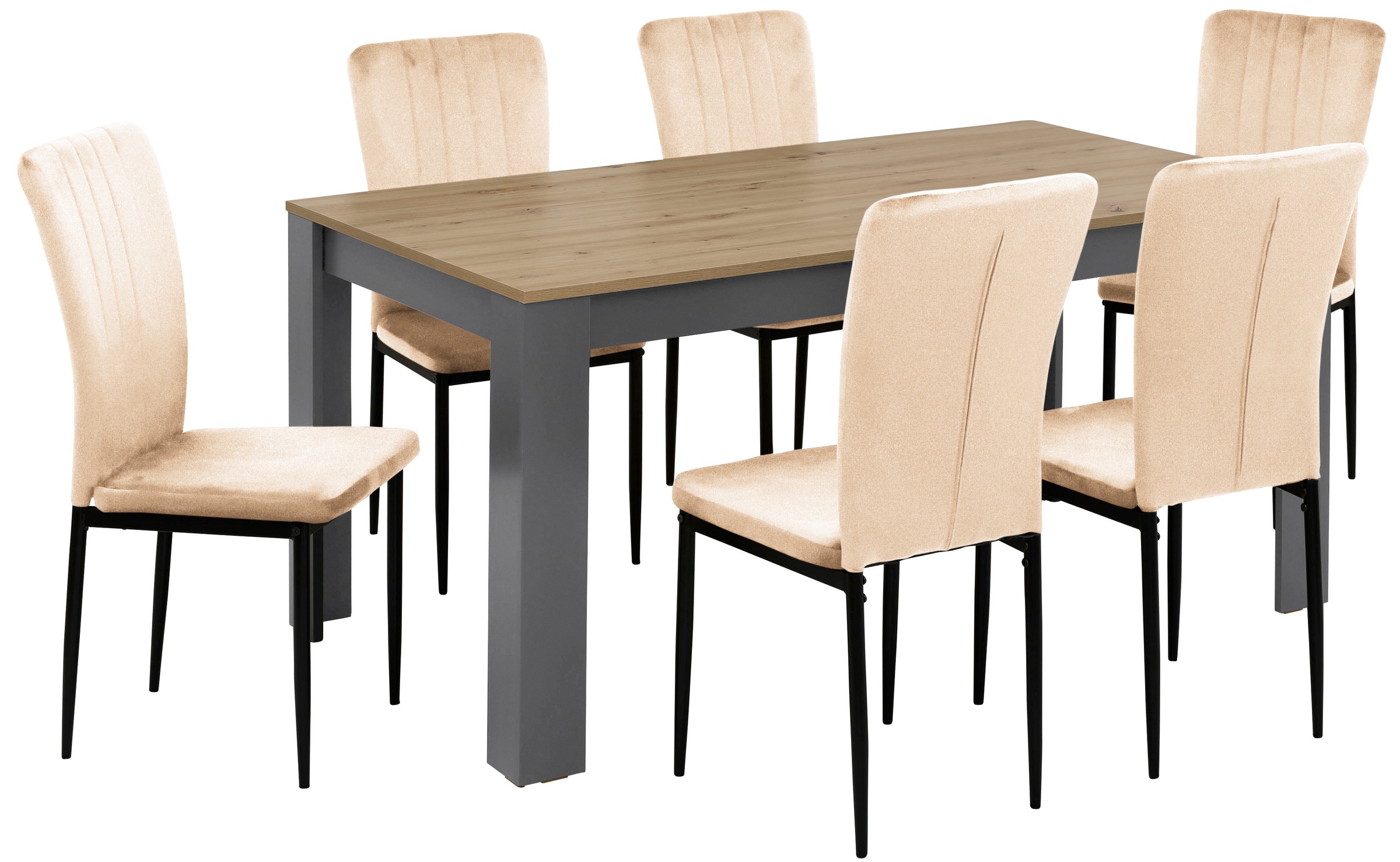 Home affaire Essgruppe »Bergamo Tisch Stühle Speisezimmer Bestseller« Set, günstig online kaufen