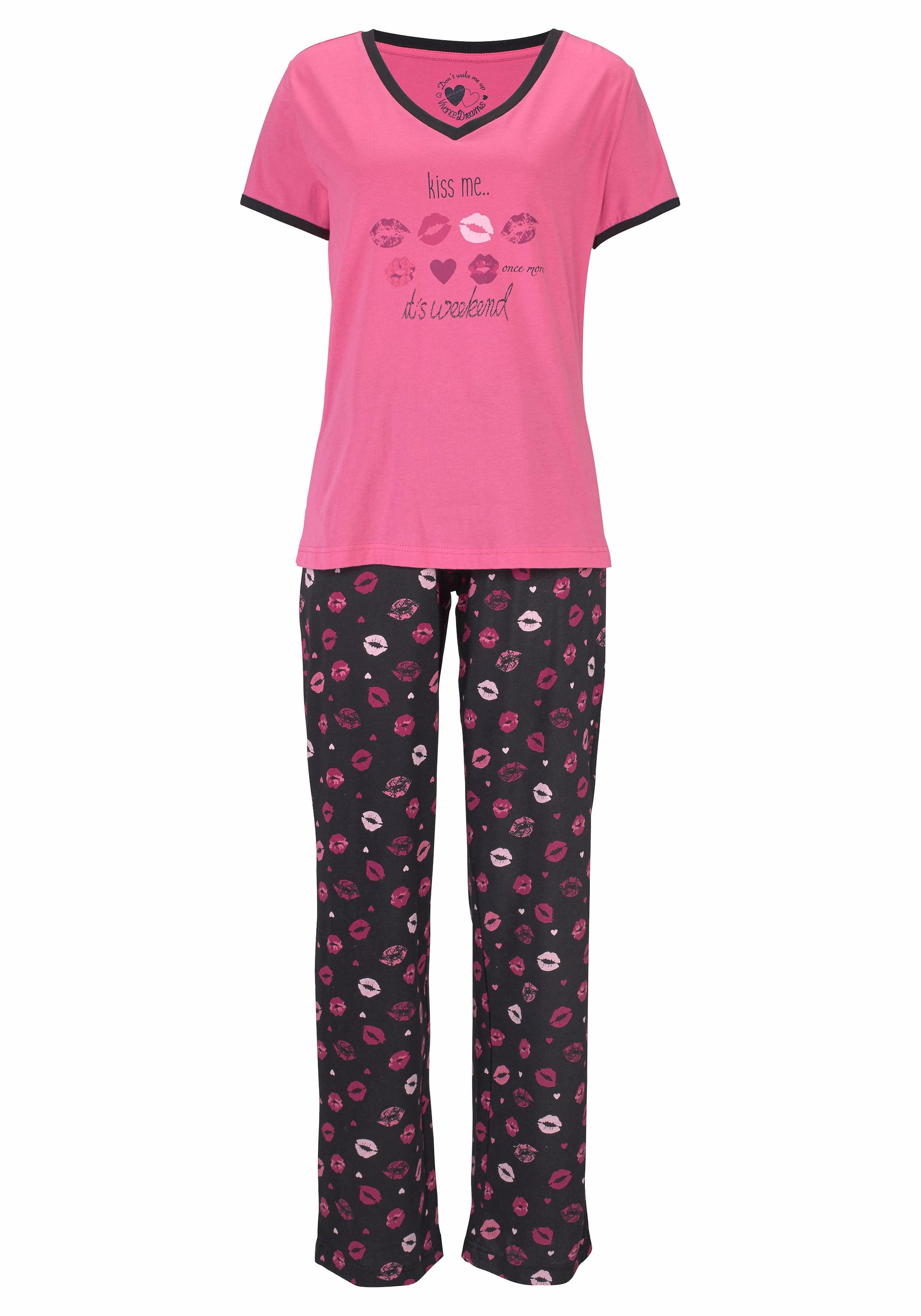 Print mit tlg.), Dreams (3 kaufen Kussmund Pyjama, Vivance online