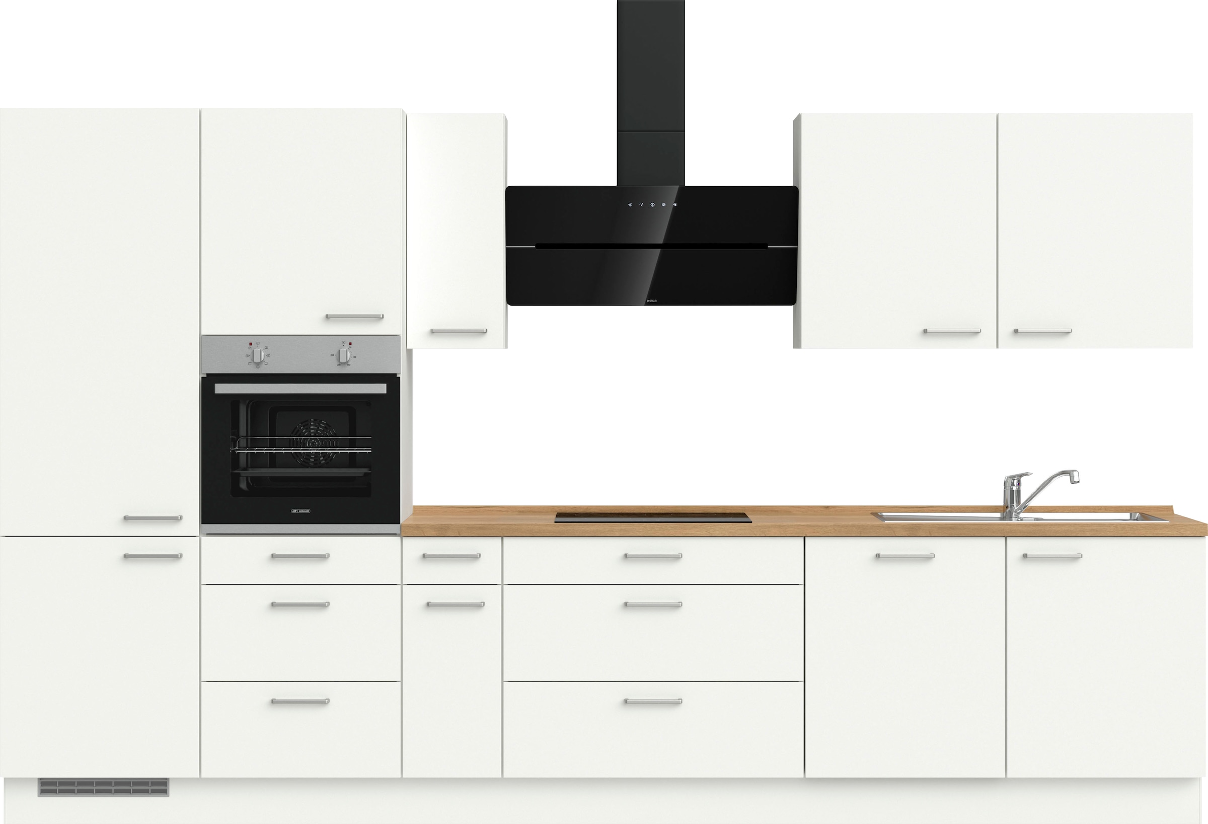 nobilia® Küchenzeile »"Touch II"«, vormontiert, Ausrichtung wählbar, Breite 360 cm, wahlw. mit E-Geräten