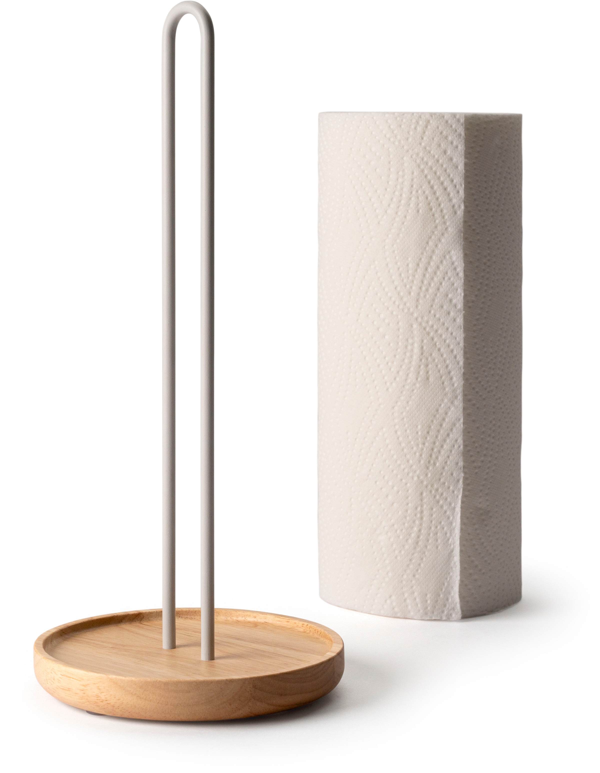 Continenta Küchenrollenhalter »Gummibaum-Sockel« Ø14x31,6 cm, Silikonfüße, auch für XL-Rollen