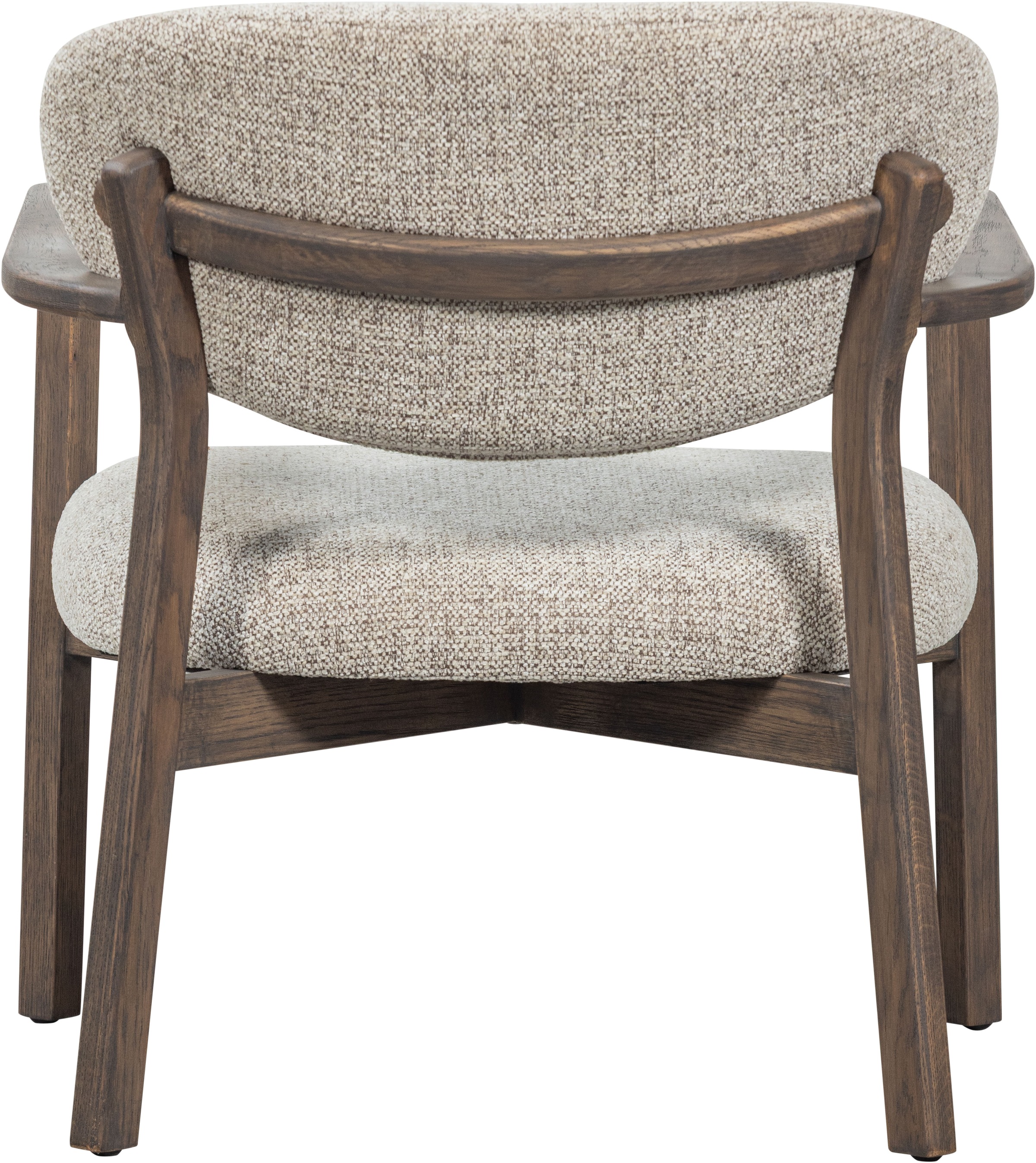 WOOOD Loungesessel »Udar mit More-Melange-Bezug und Eichenholzgestell, B68 x T75 x H76 cm« Sehr hohe Verschleißfestigkeit, Tragkraft 120 kg, mittlere Sitzhöhe