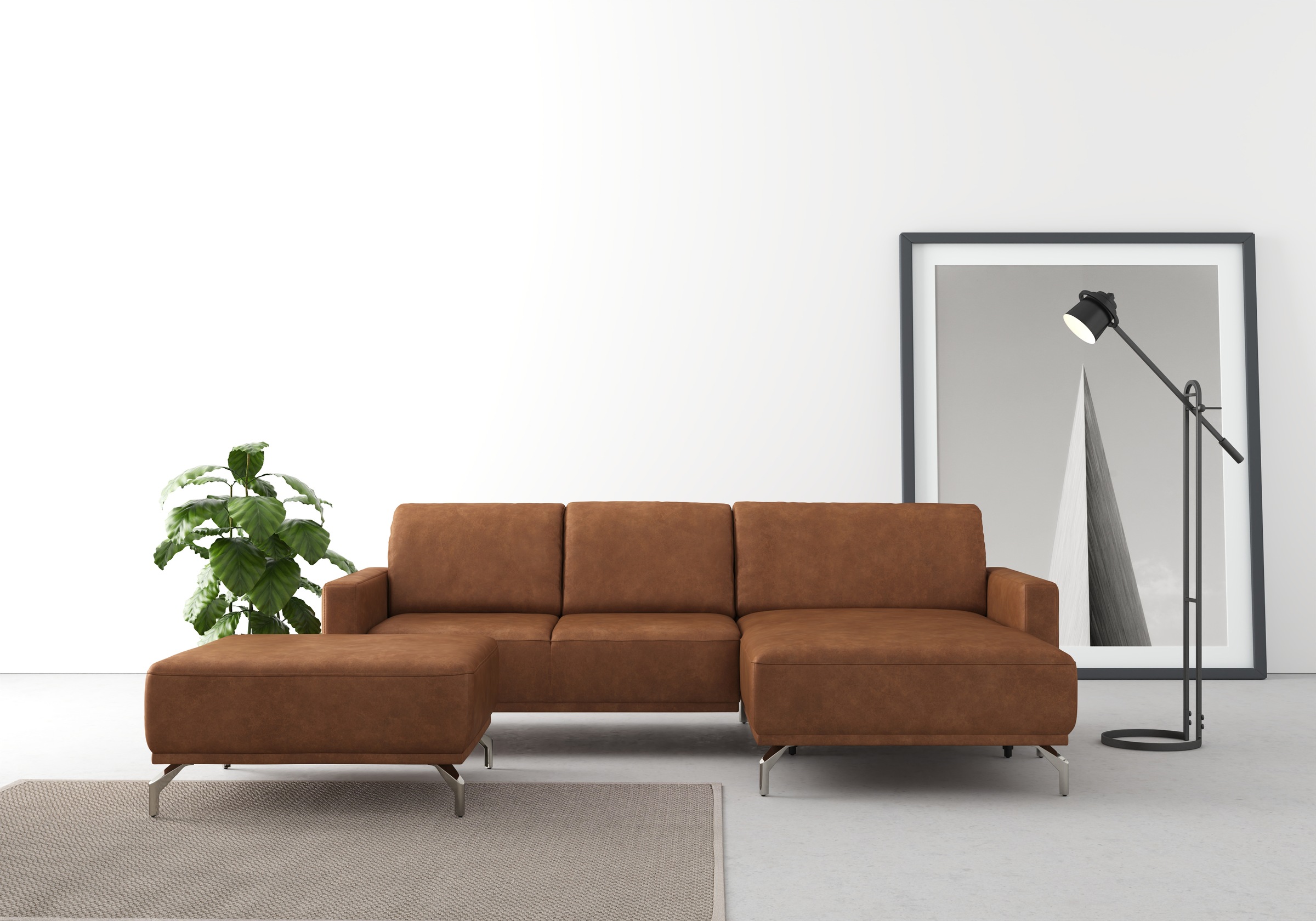 sit&more Ecksofa »Bailando L-Form«, wahlweise mit Kopfteilverstellung und Vorziehsitz, motorisch