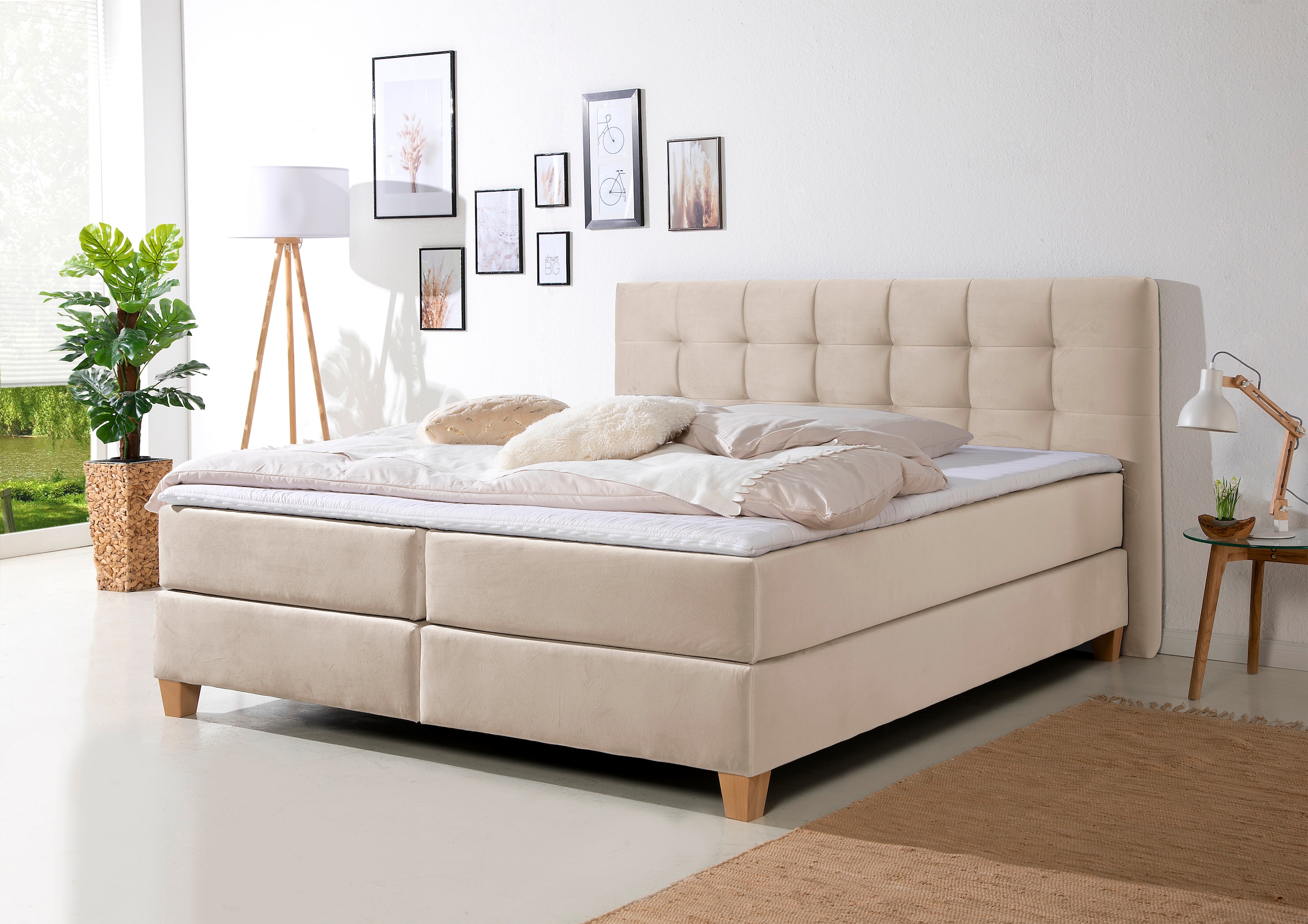 8. Bild von Home affaire Boxspringbett »Moulay«, inkl. Topper, in Überlänge 220 cm, 3 Härtegrade, auch in H4